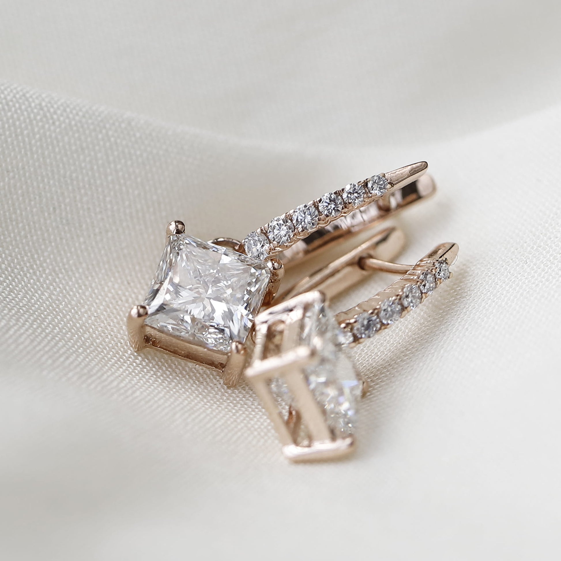 princess cut earrings