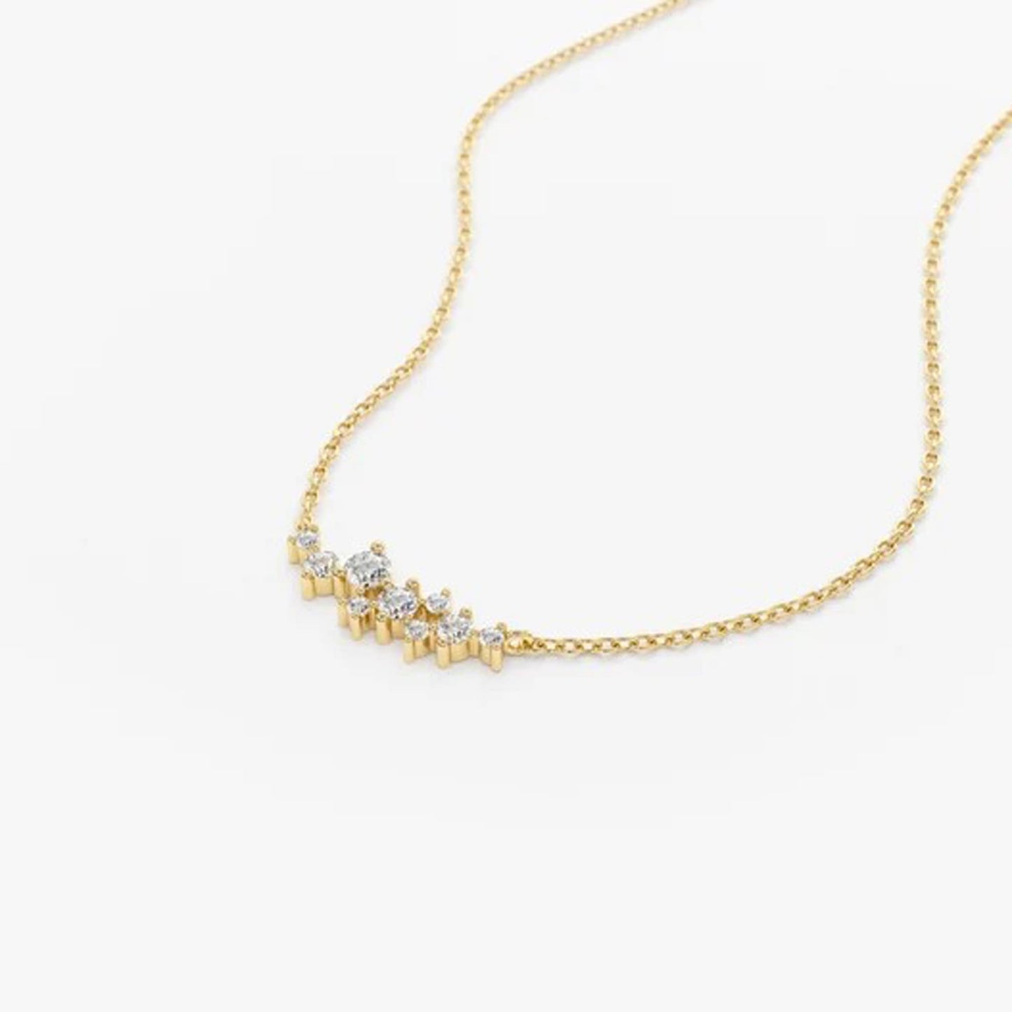 diamond cluster necklace