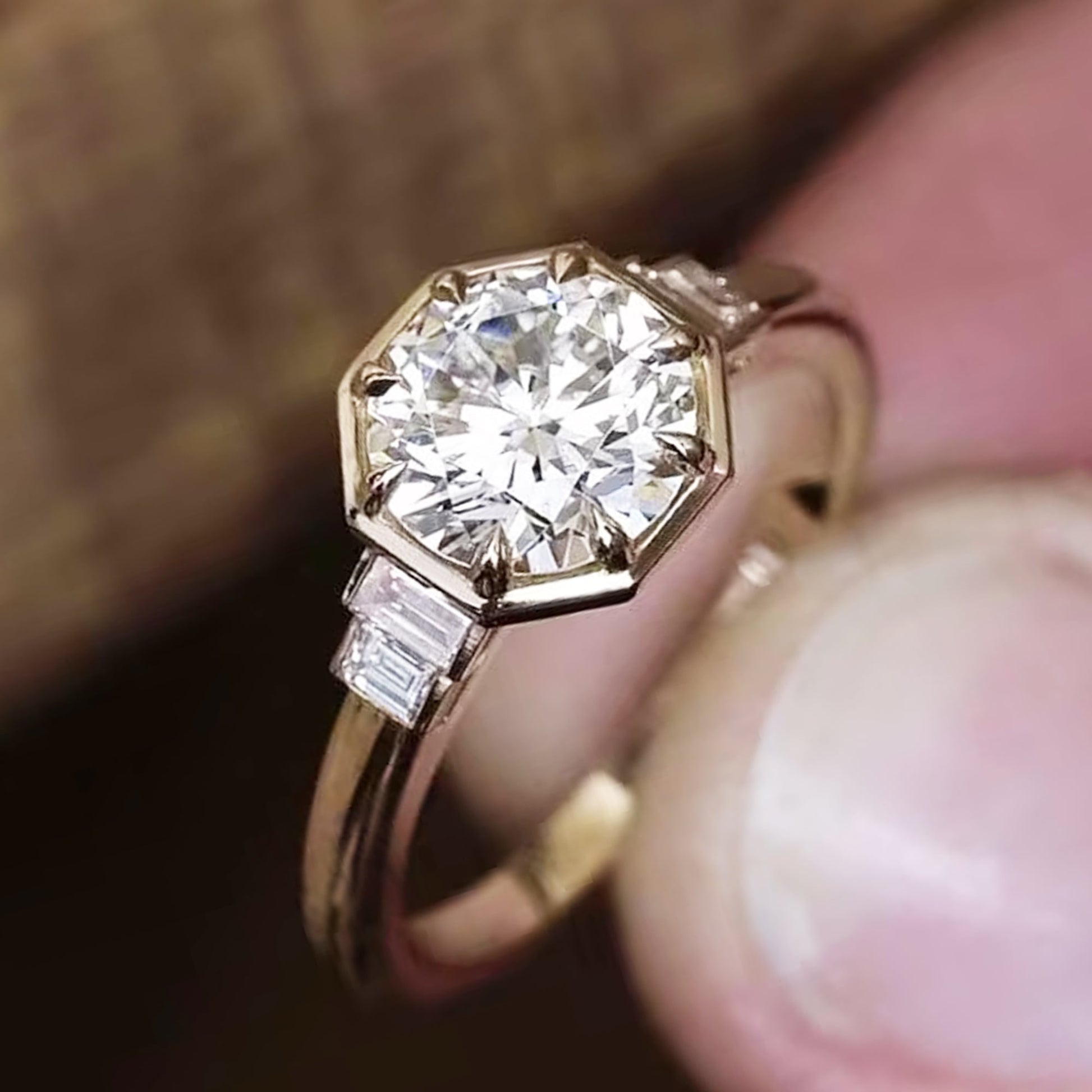 modern engagement ring