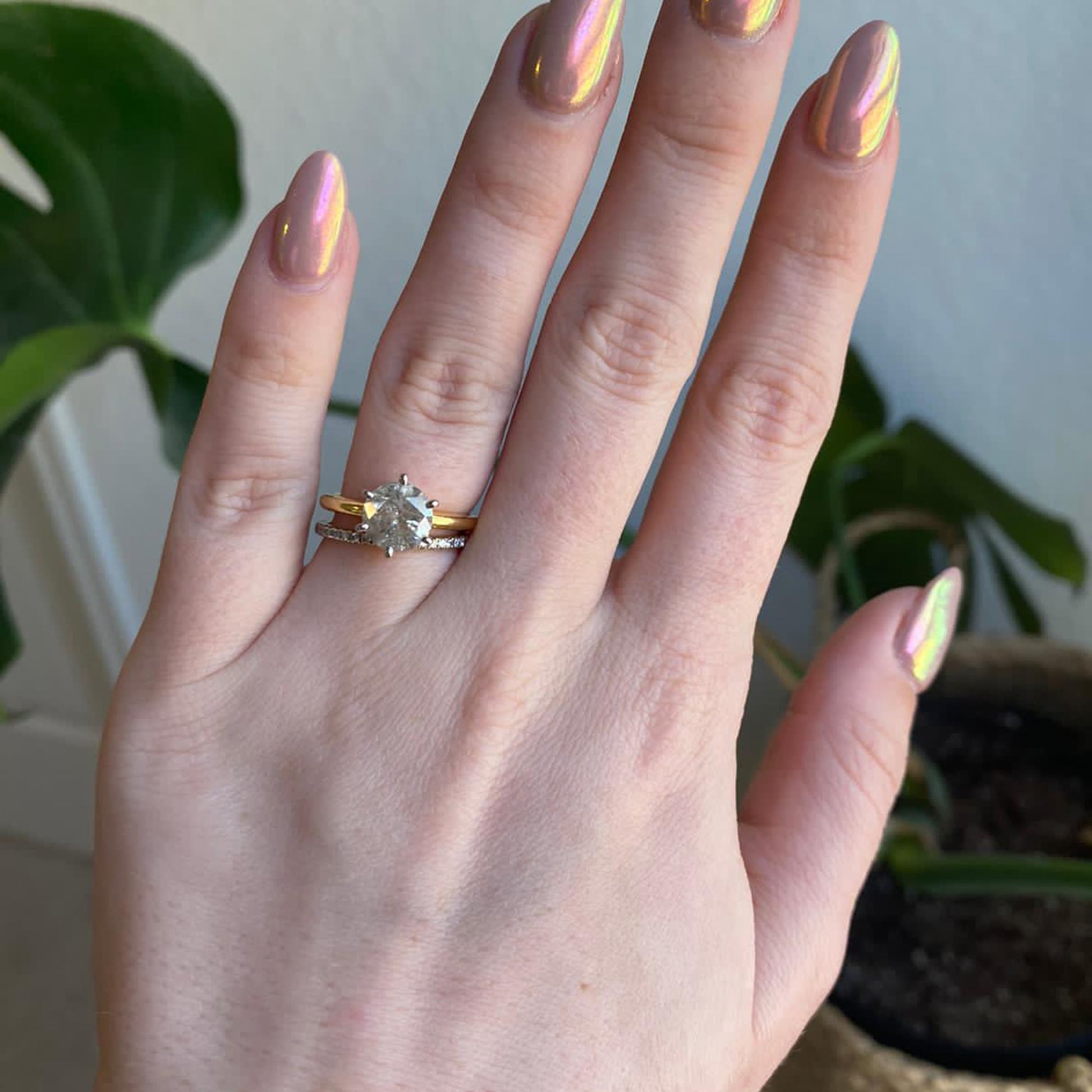 Misty Grey Diamond Ring