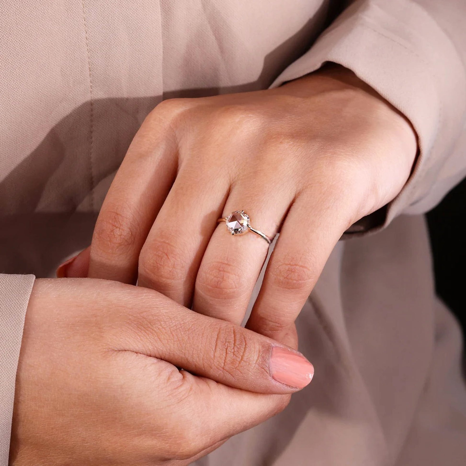 victorian rose cut diamond ring