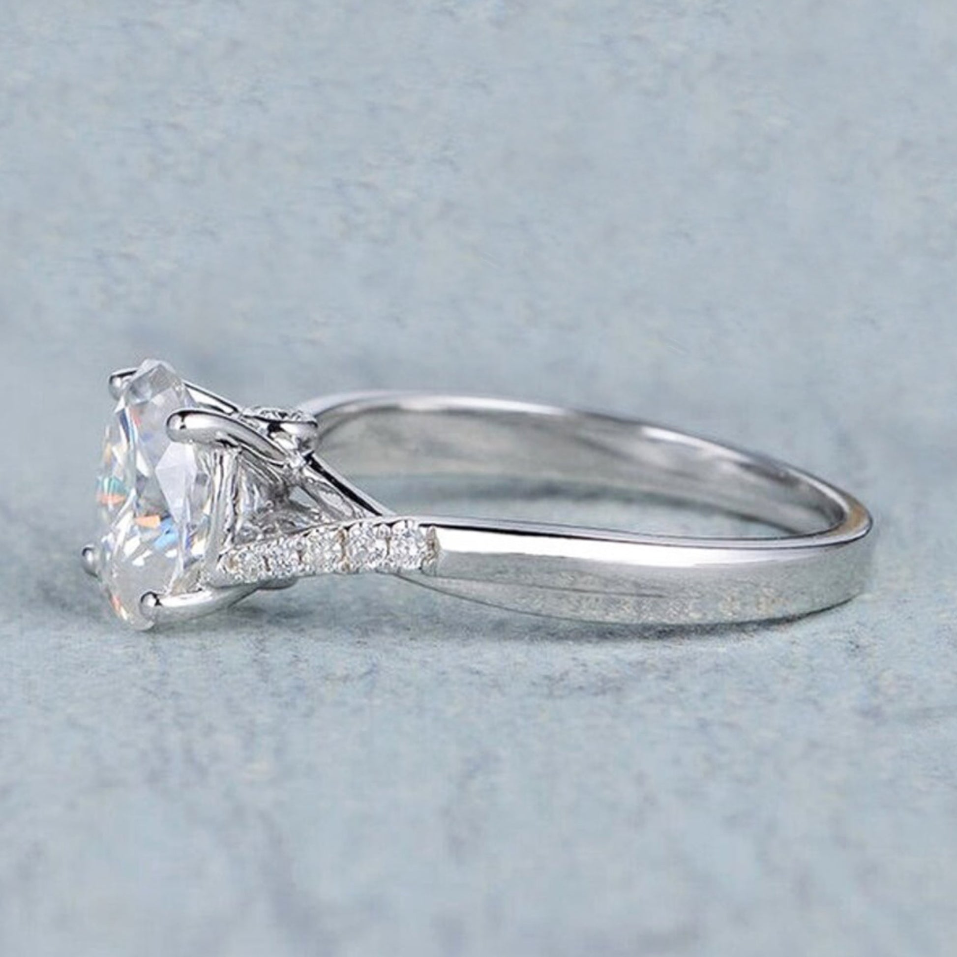 oval solitaire engagement ring