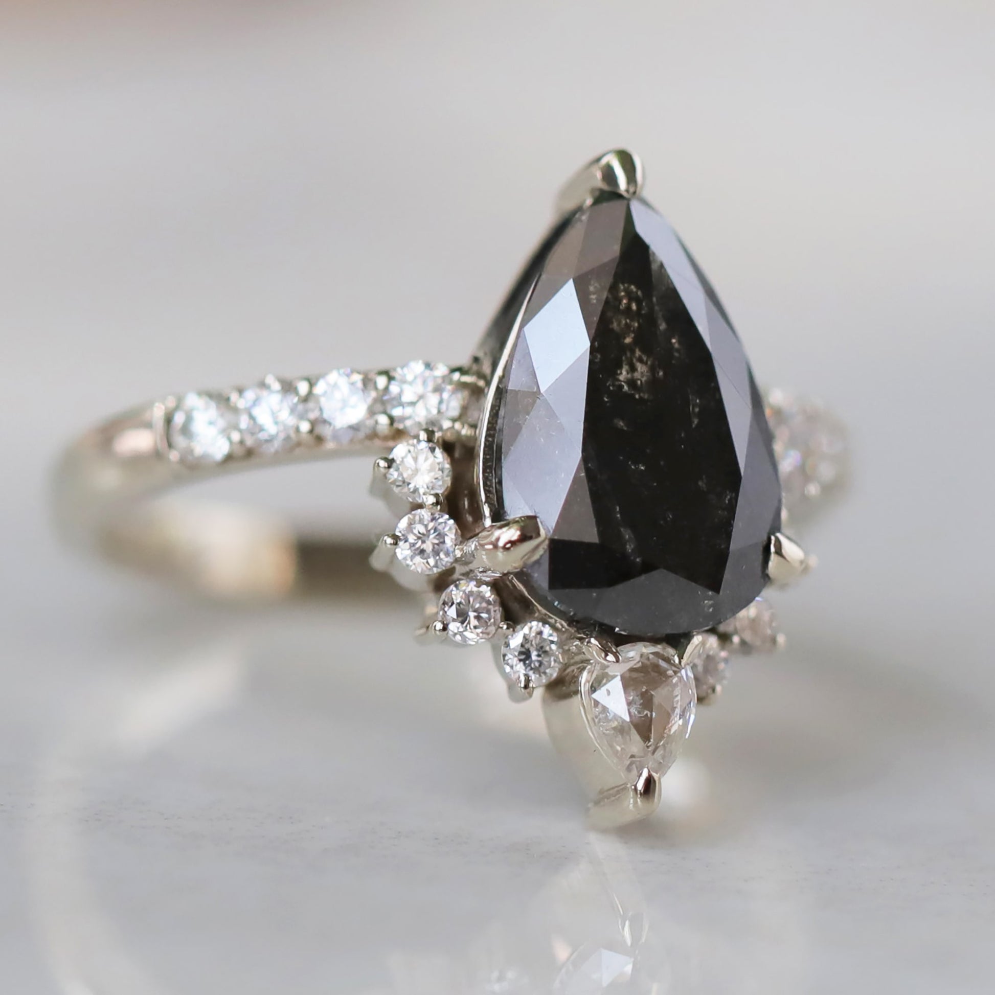 salt and pepper diamond ring