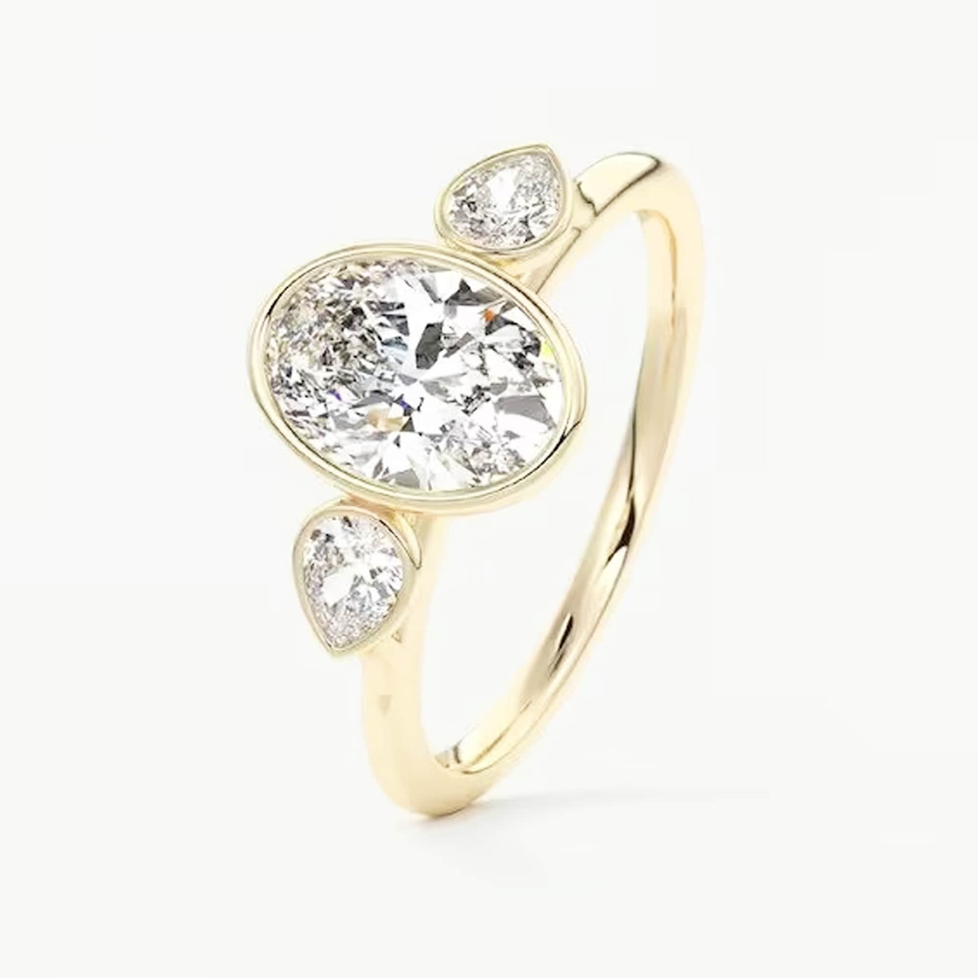 bezel set engagement ring