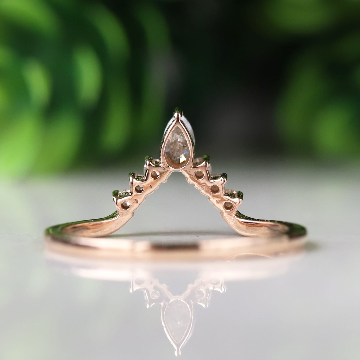 Salt and Pepper Diamond Wedding Band