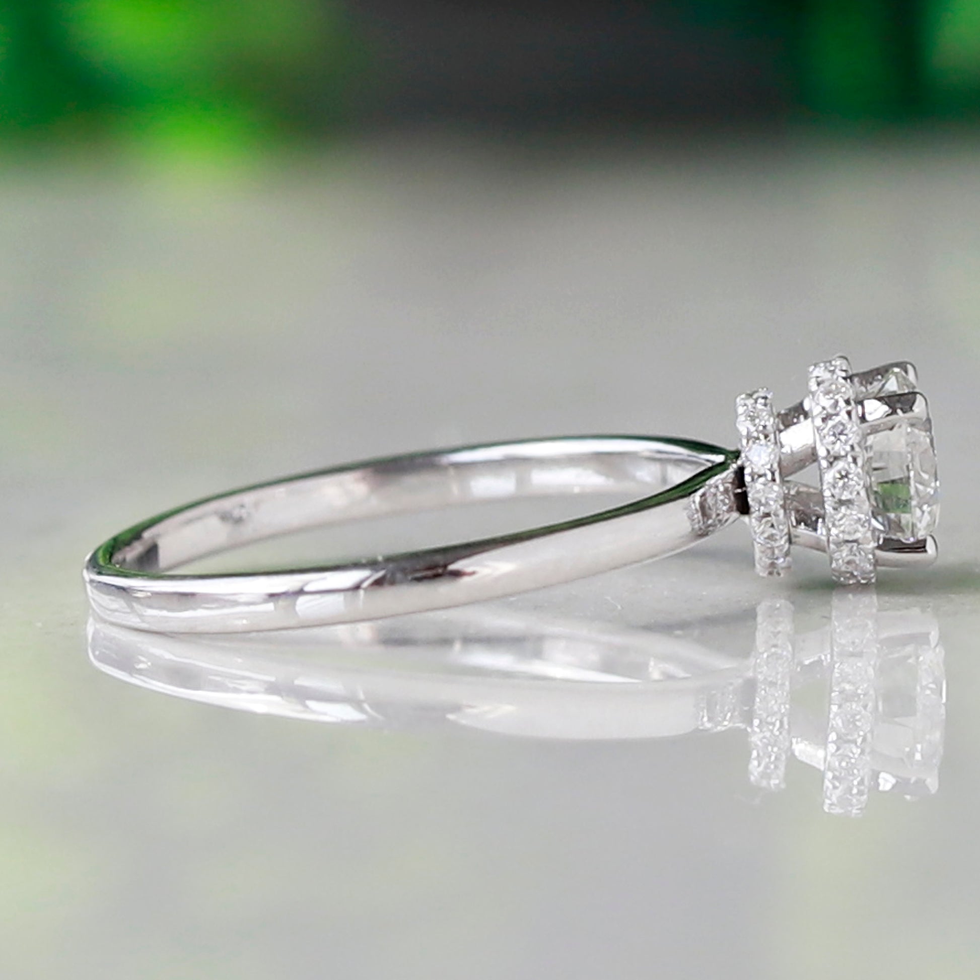 double hidden halo engagement ring