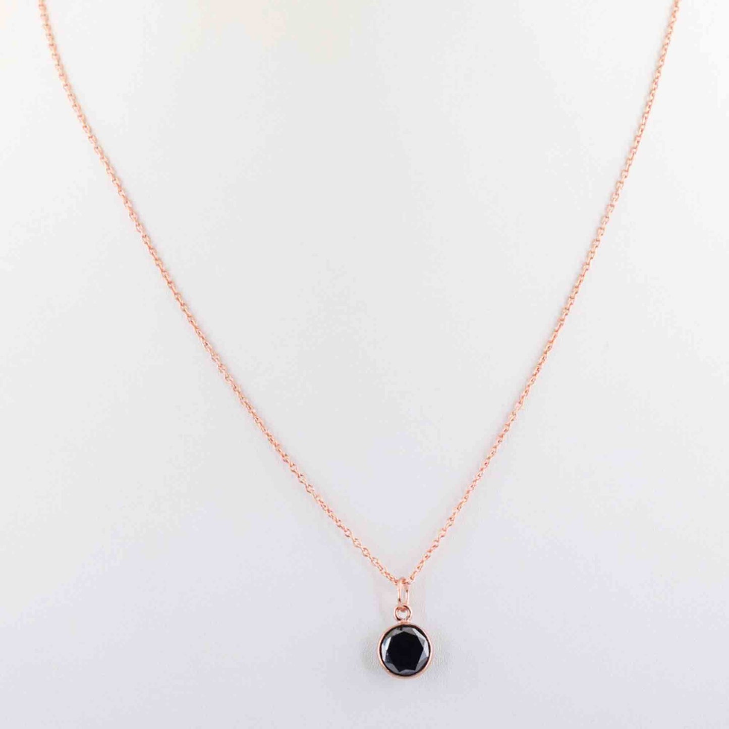 black diamond pendant necklace