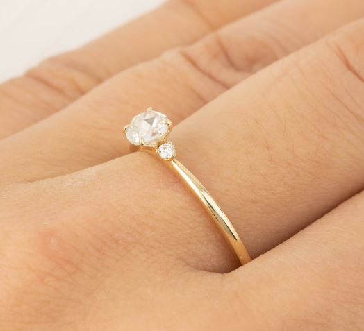 minimal diamond ring