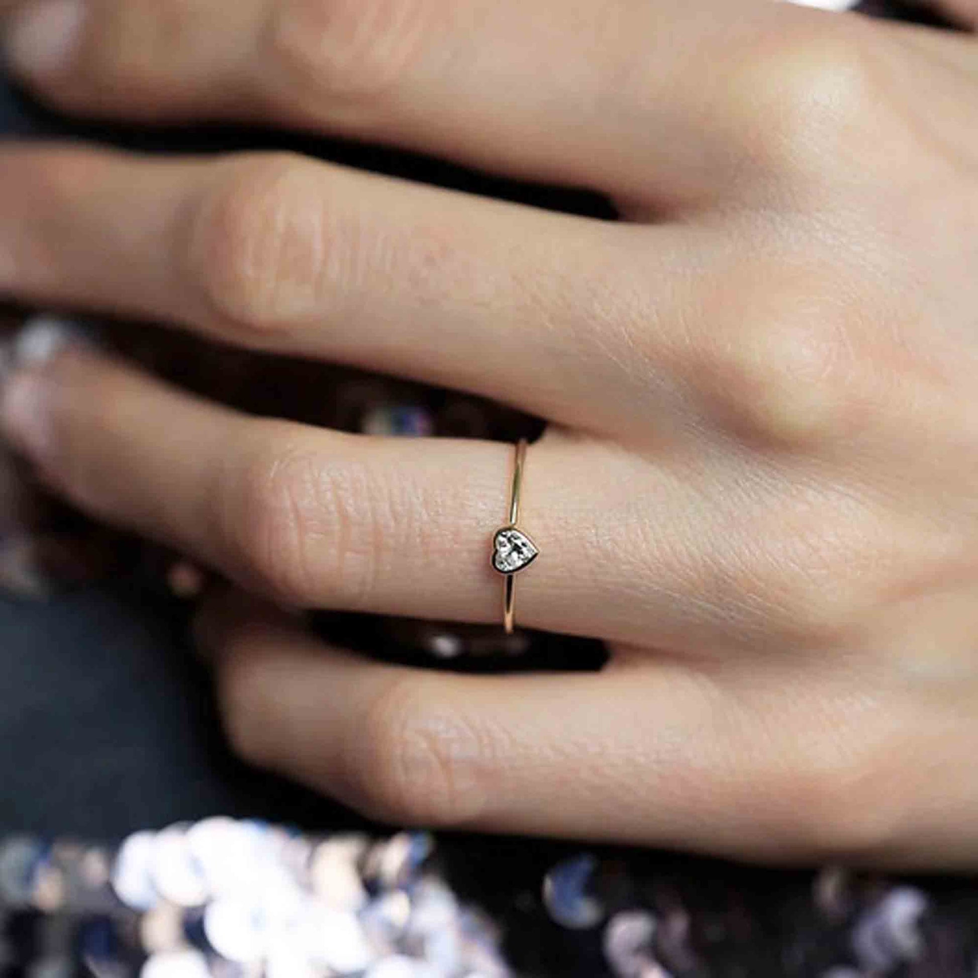heart diamond ring