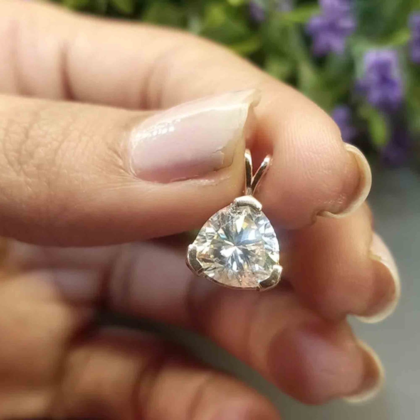 trillion cut Moissanite