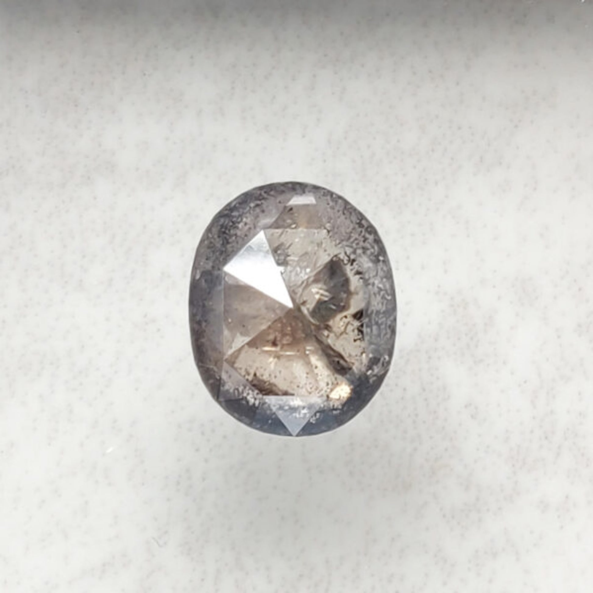 Oval Shape Salt and Pepper Diamond