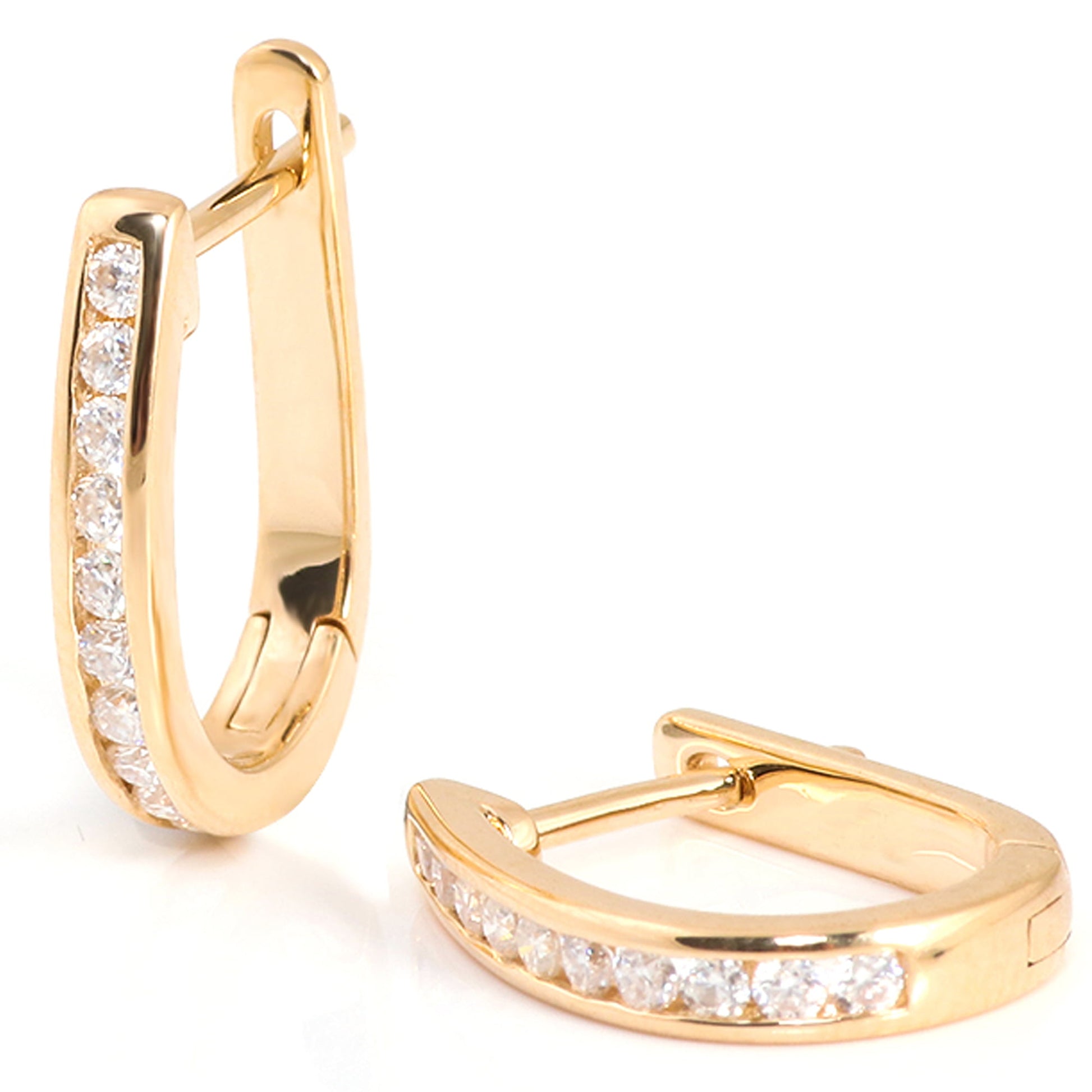small diamond hoop earrings