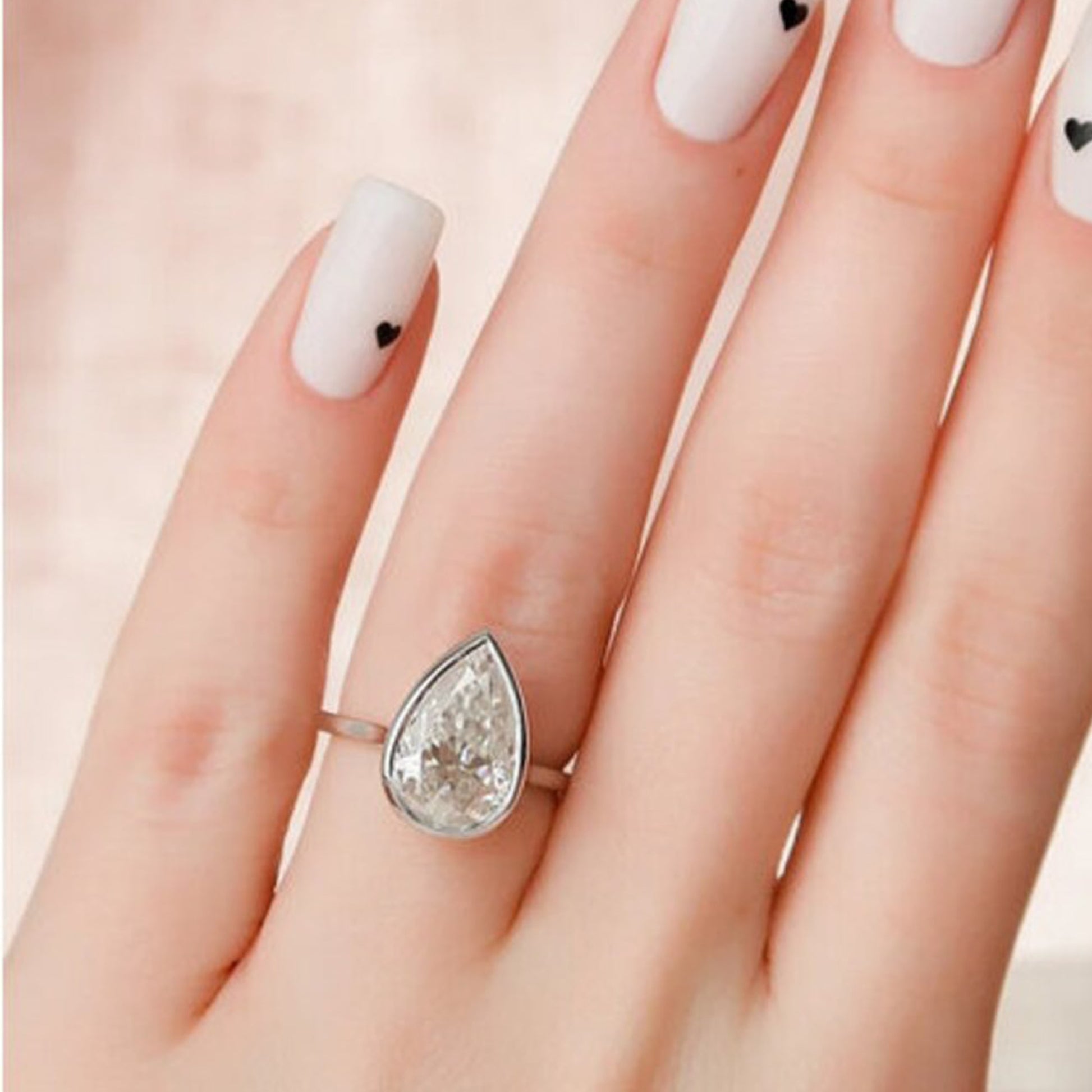 teardrop wedding ring