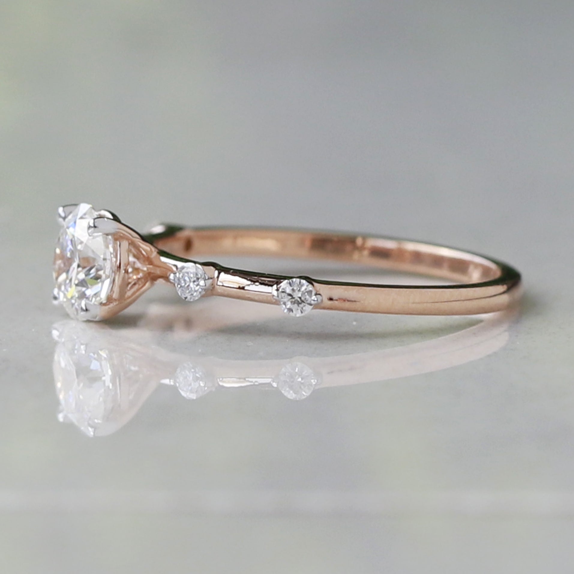 rose gold diamond ring
