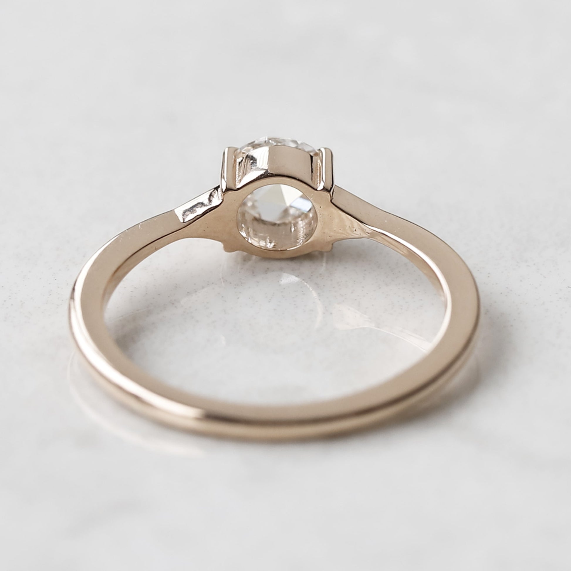 rose cut diamond engagement ring