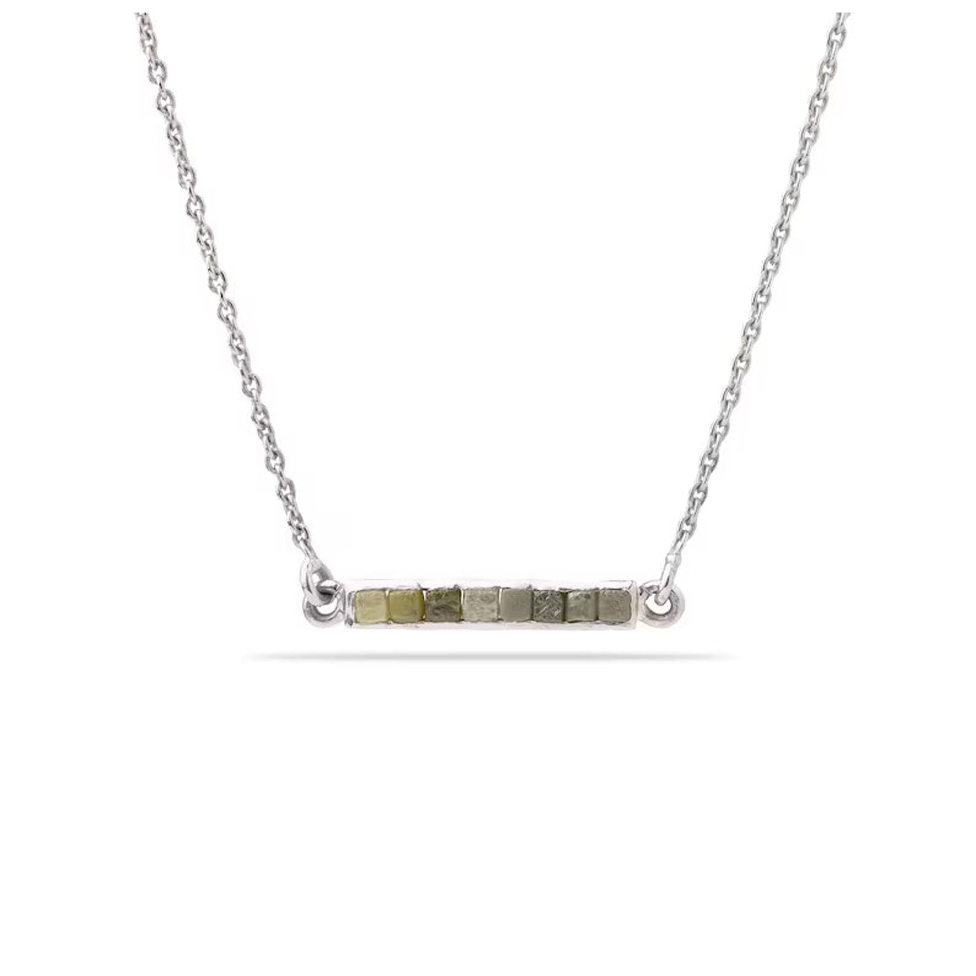 raw diamond necklace