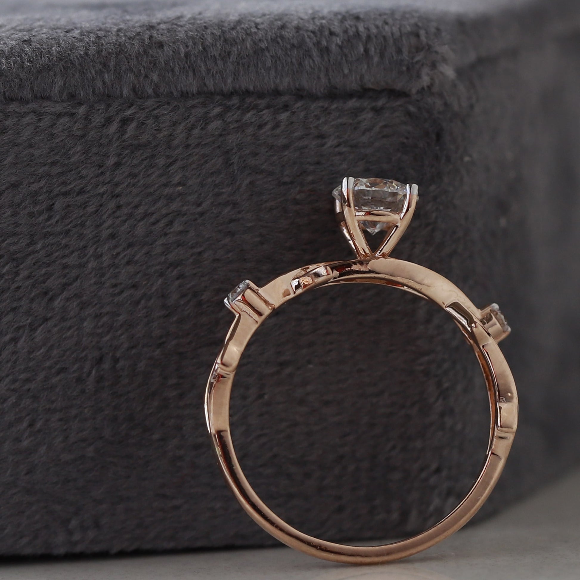 Delicate Nature Inspired Diamond Engagement Ring for Her