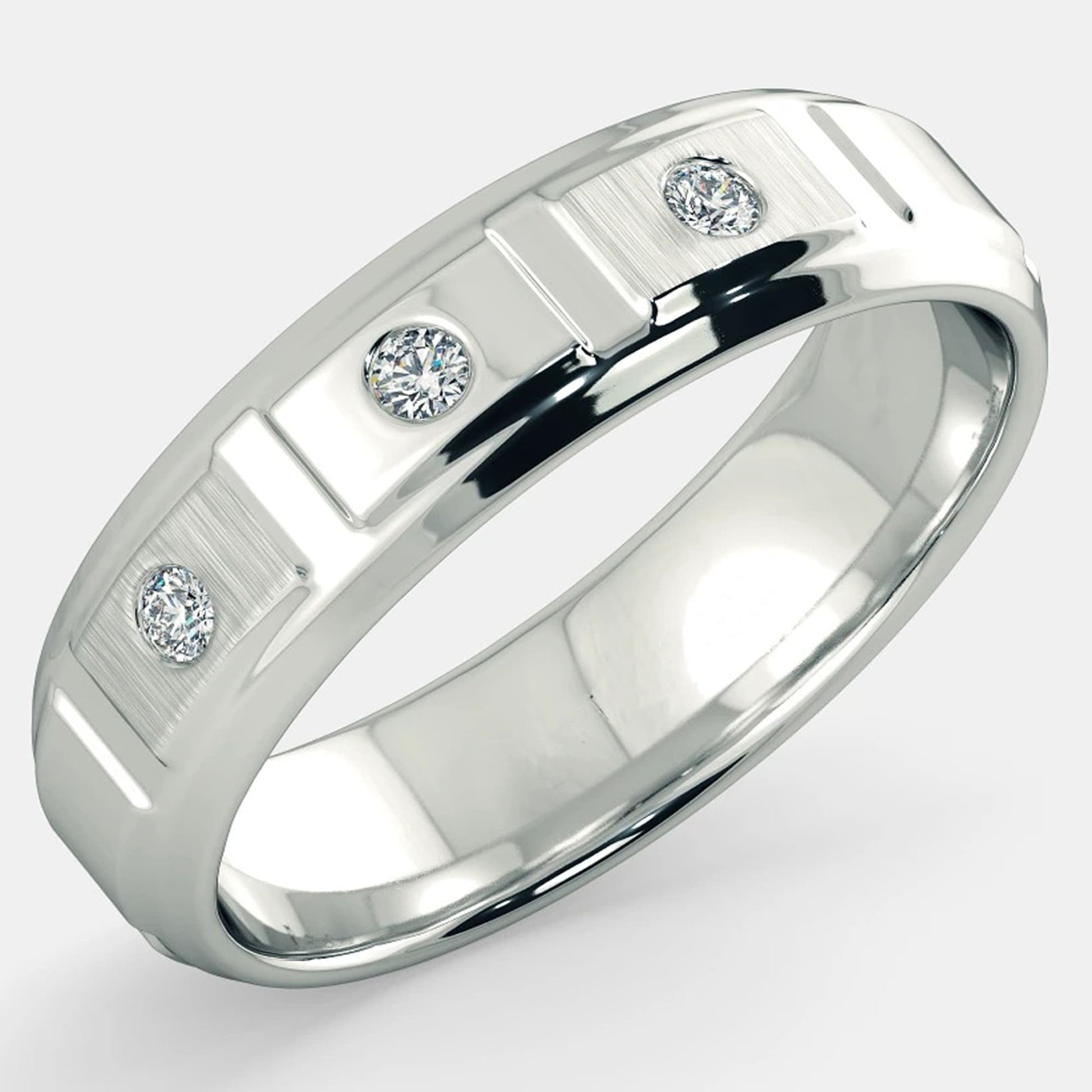 mens diamond wedding band