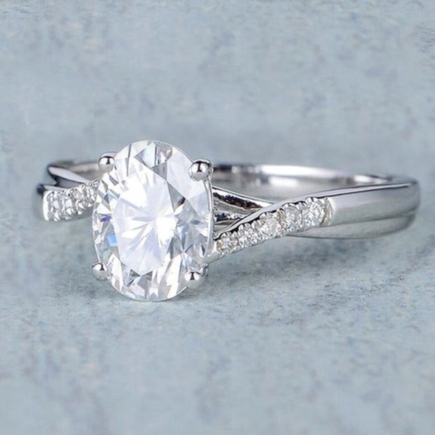 oval solitaire engagement ring