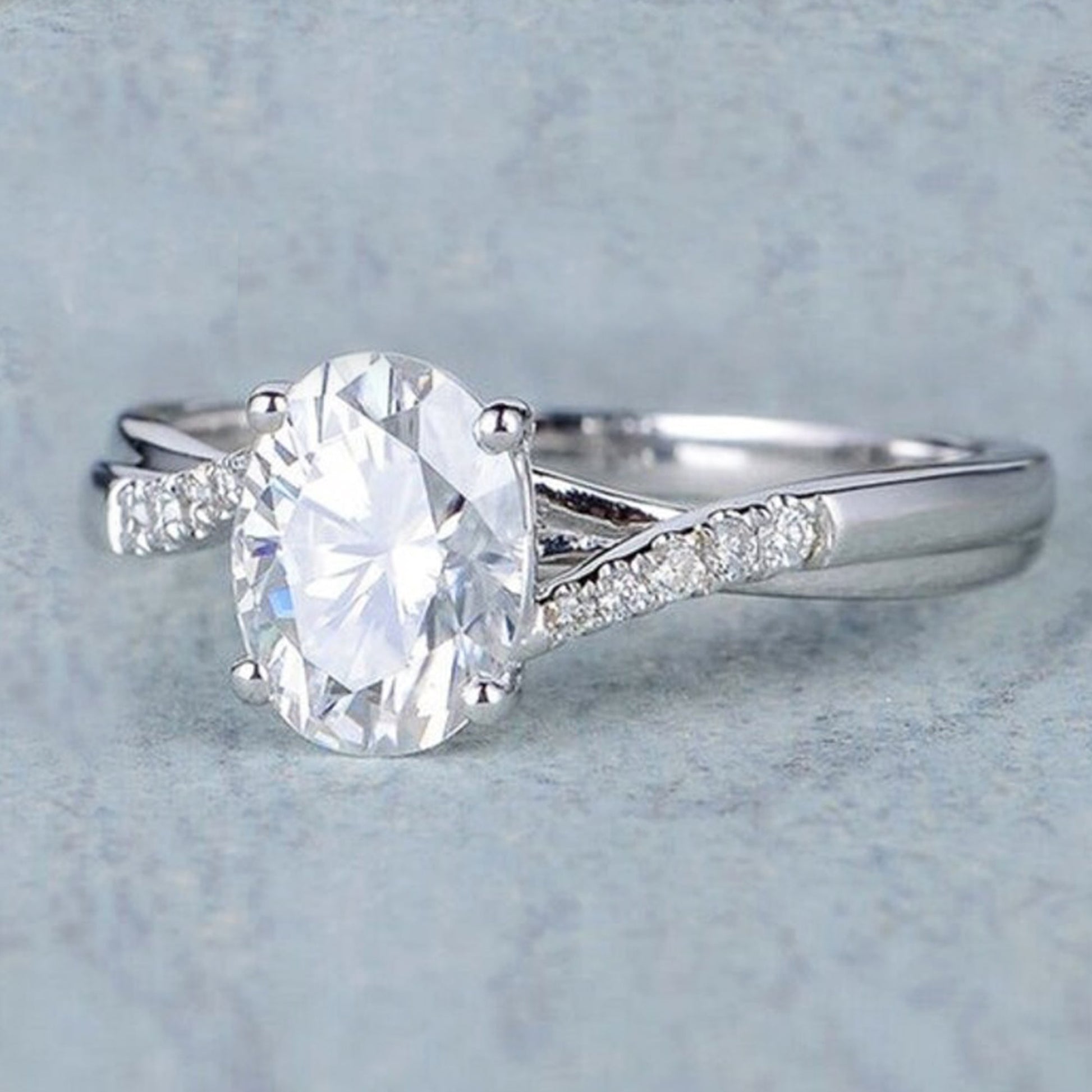oval solitaire engagement ring