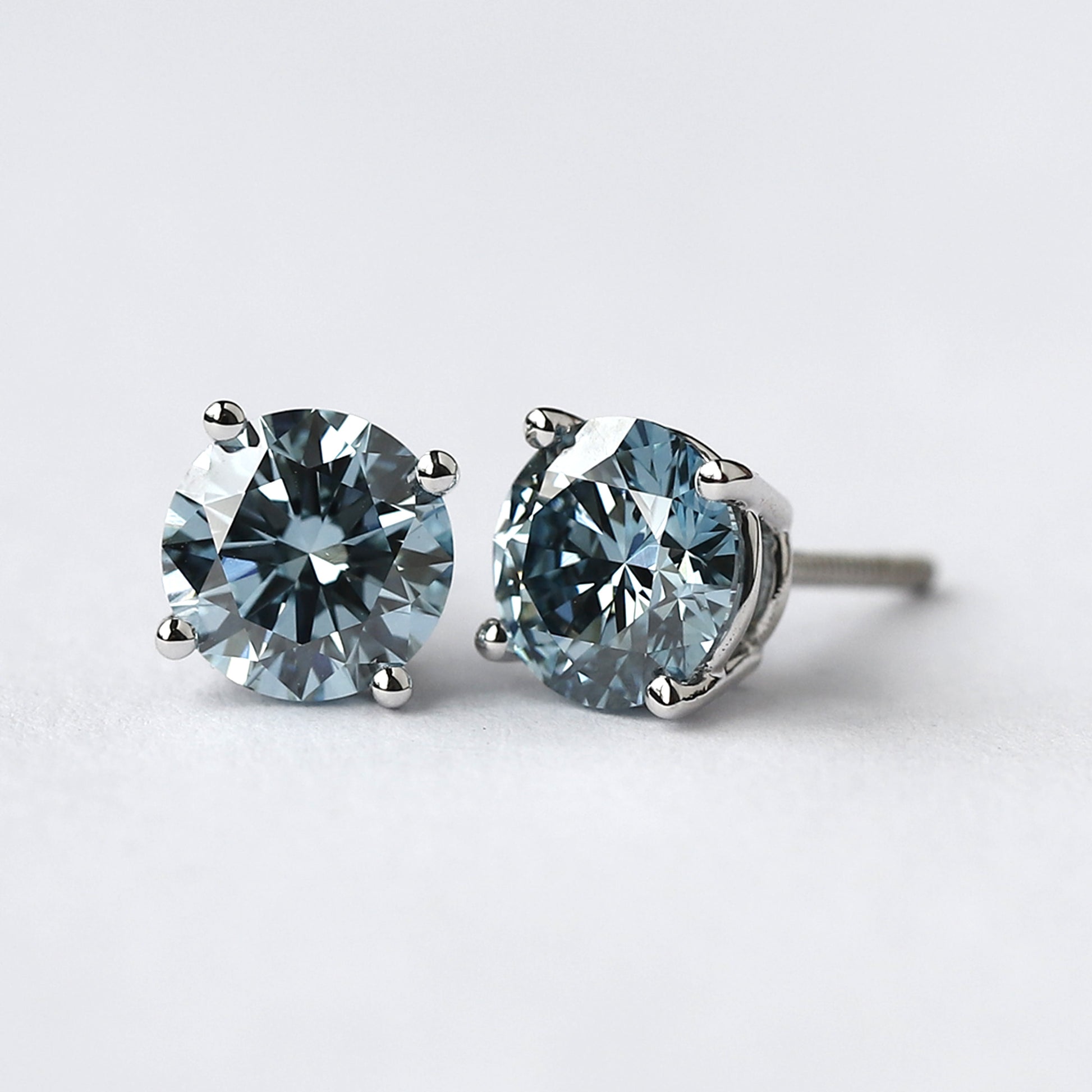 Blue Diamond Earring