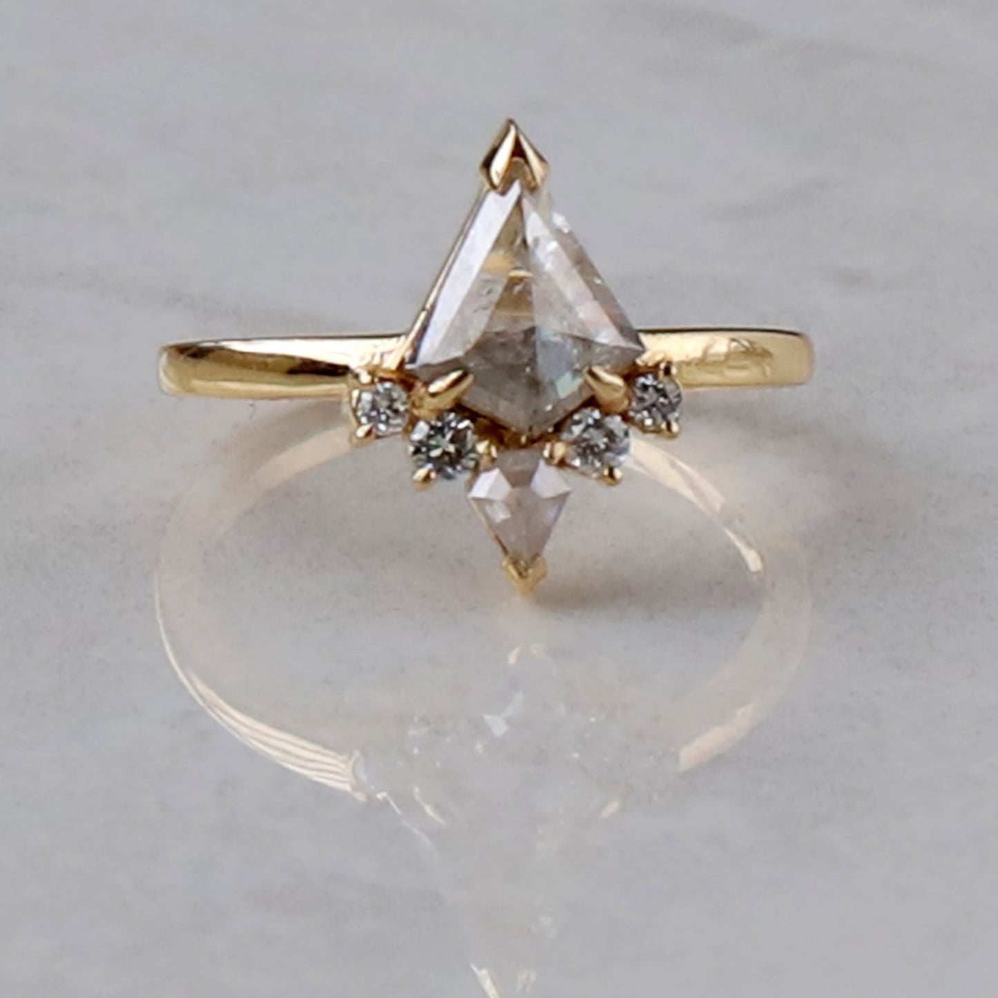 kite diamond engagement ring