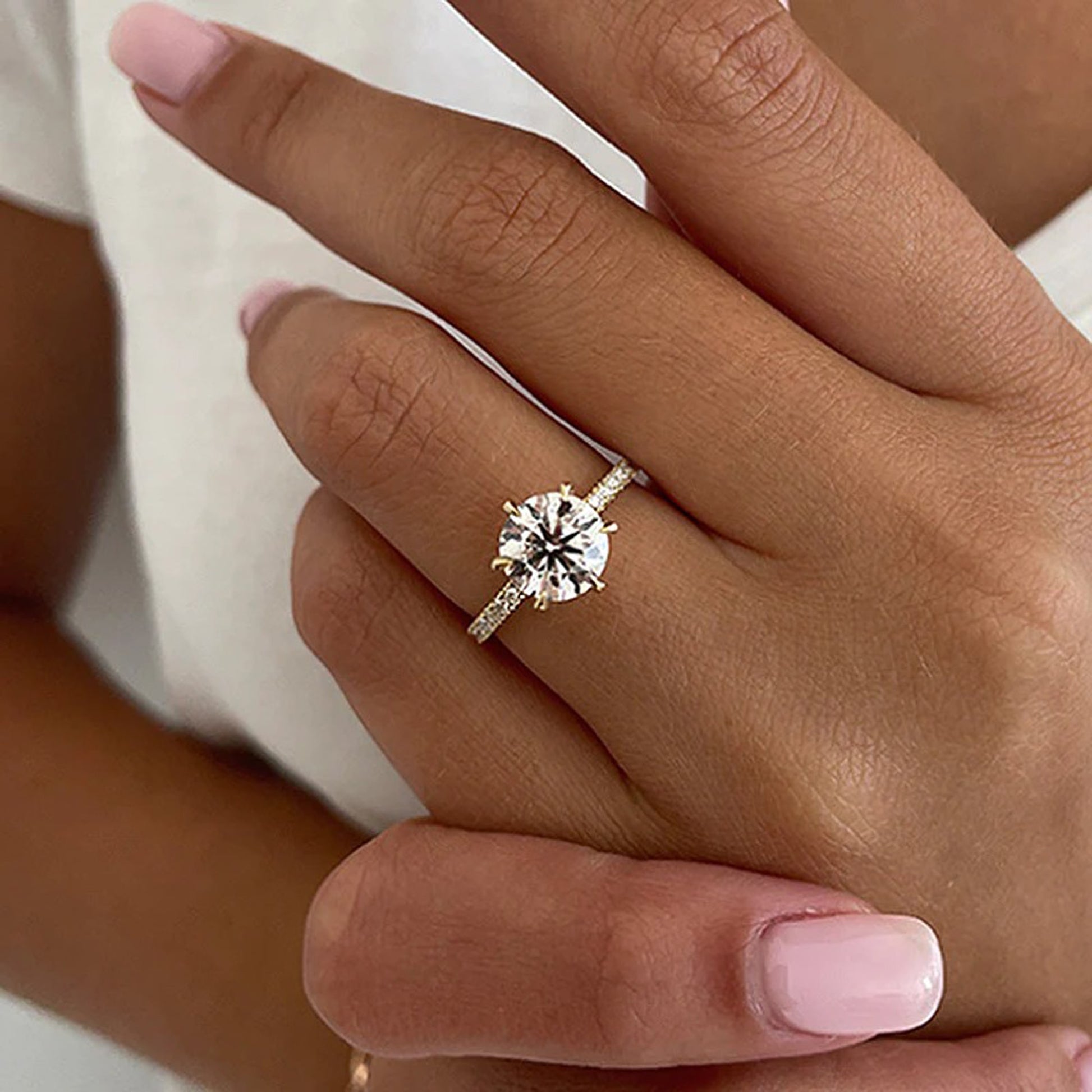 Gold 6 Prong Engagement Ring