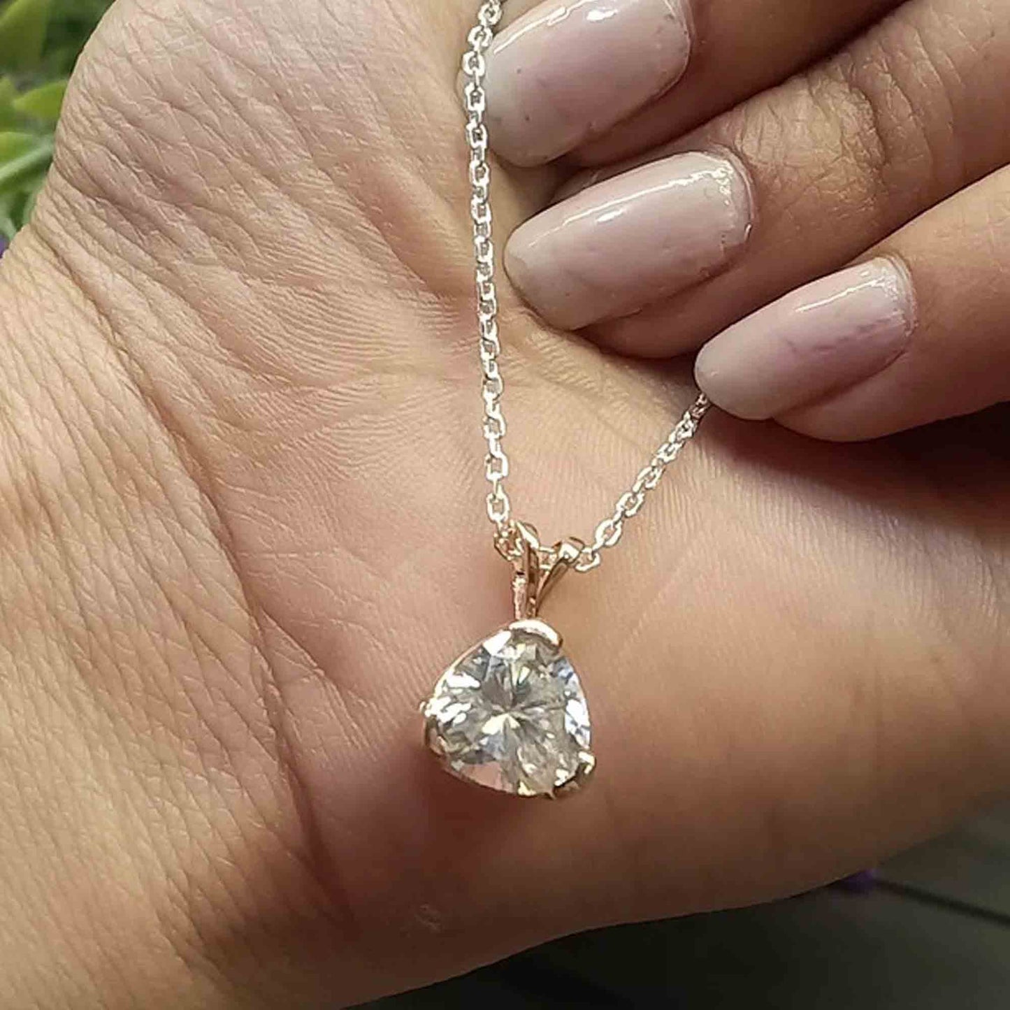 trillion cut Moissanite