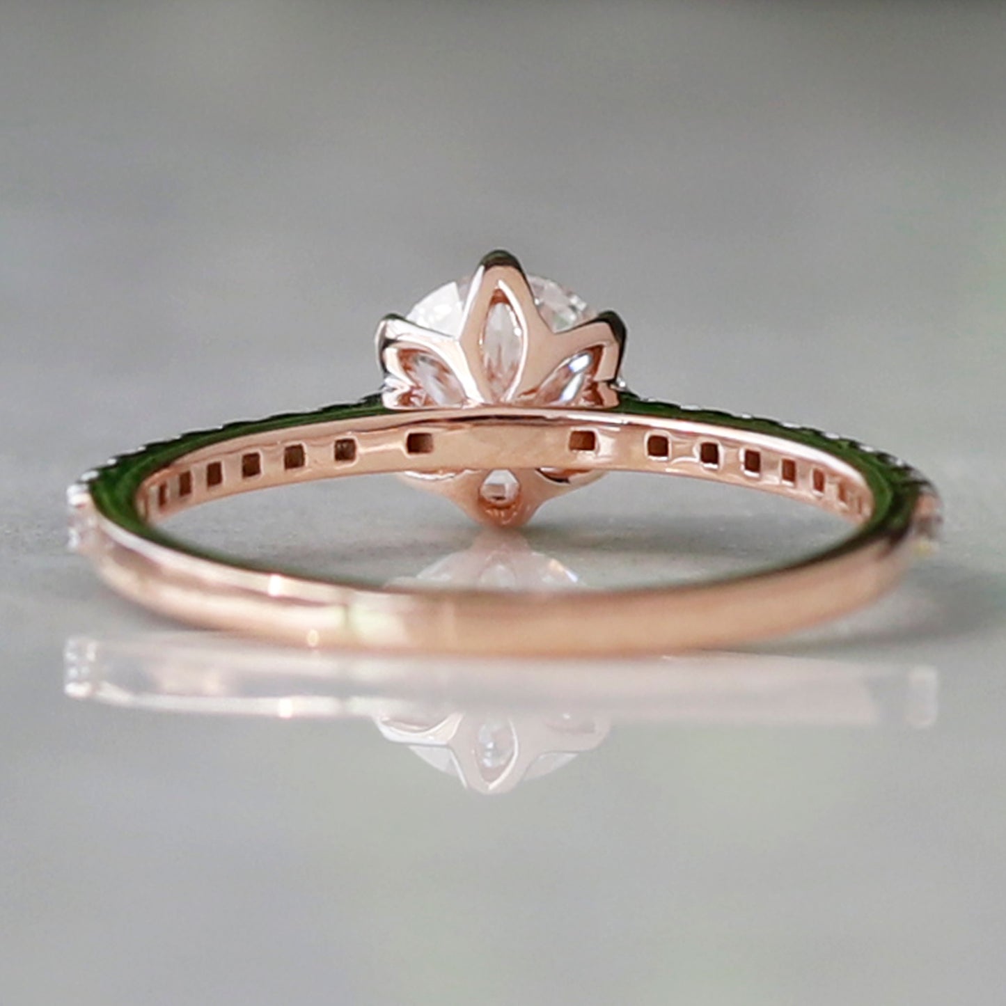 6 prong gold engagement ring