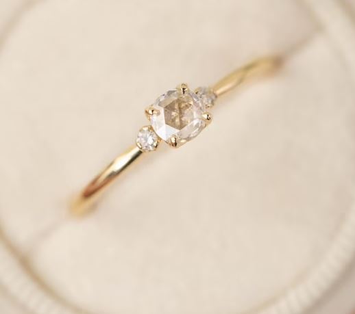 minimal diamond ring