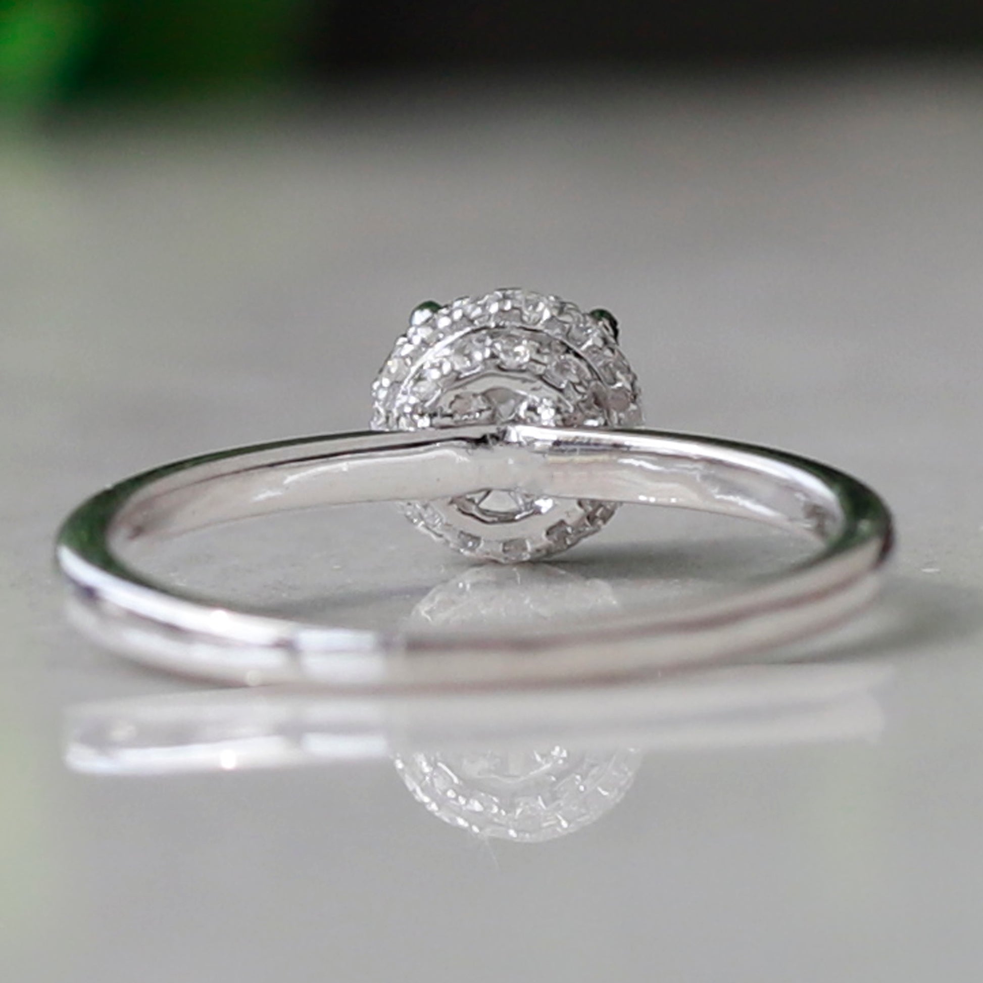 double hidden halo engagement ring