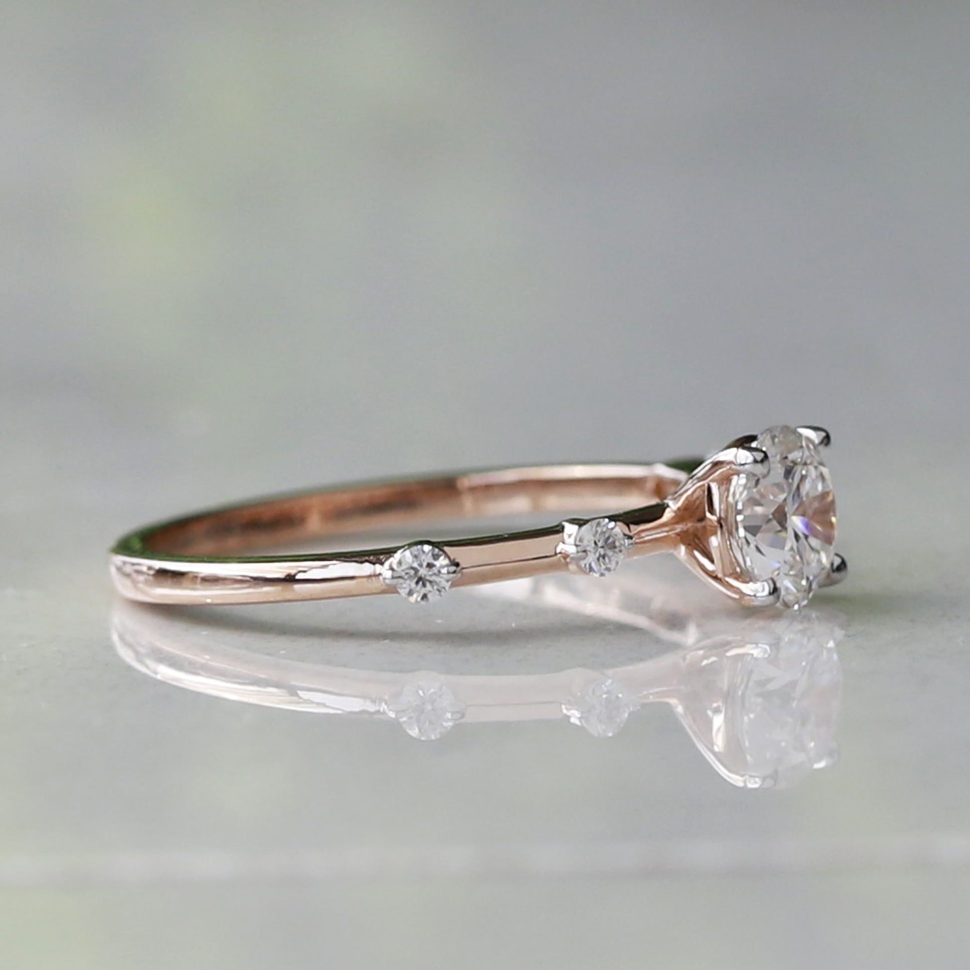 rose gold diamond ring