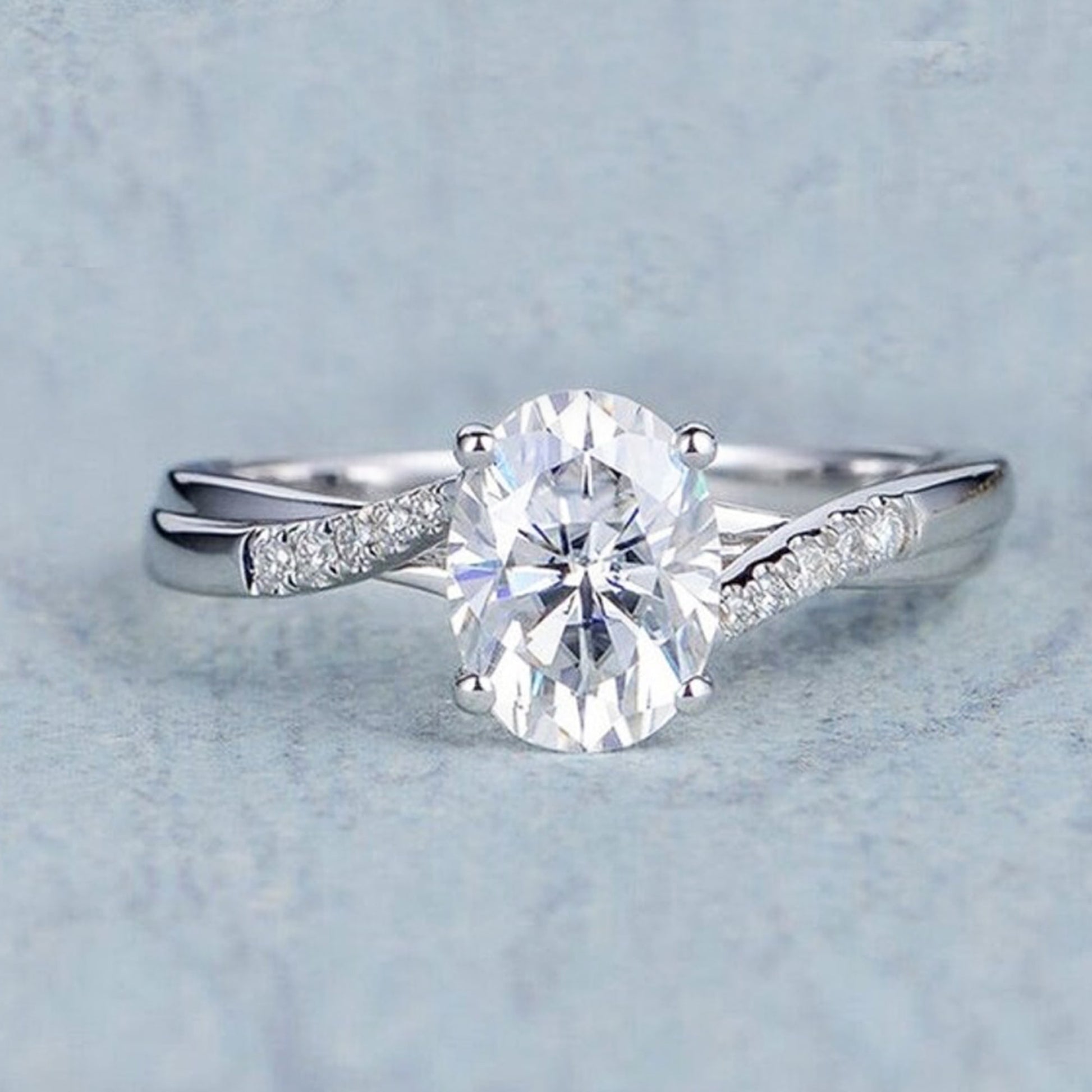 oval solitaire engagement ring