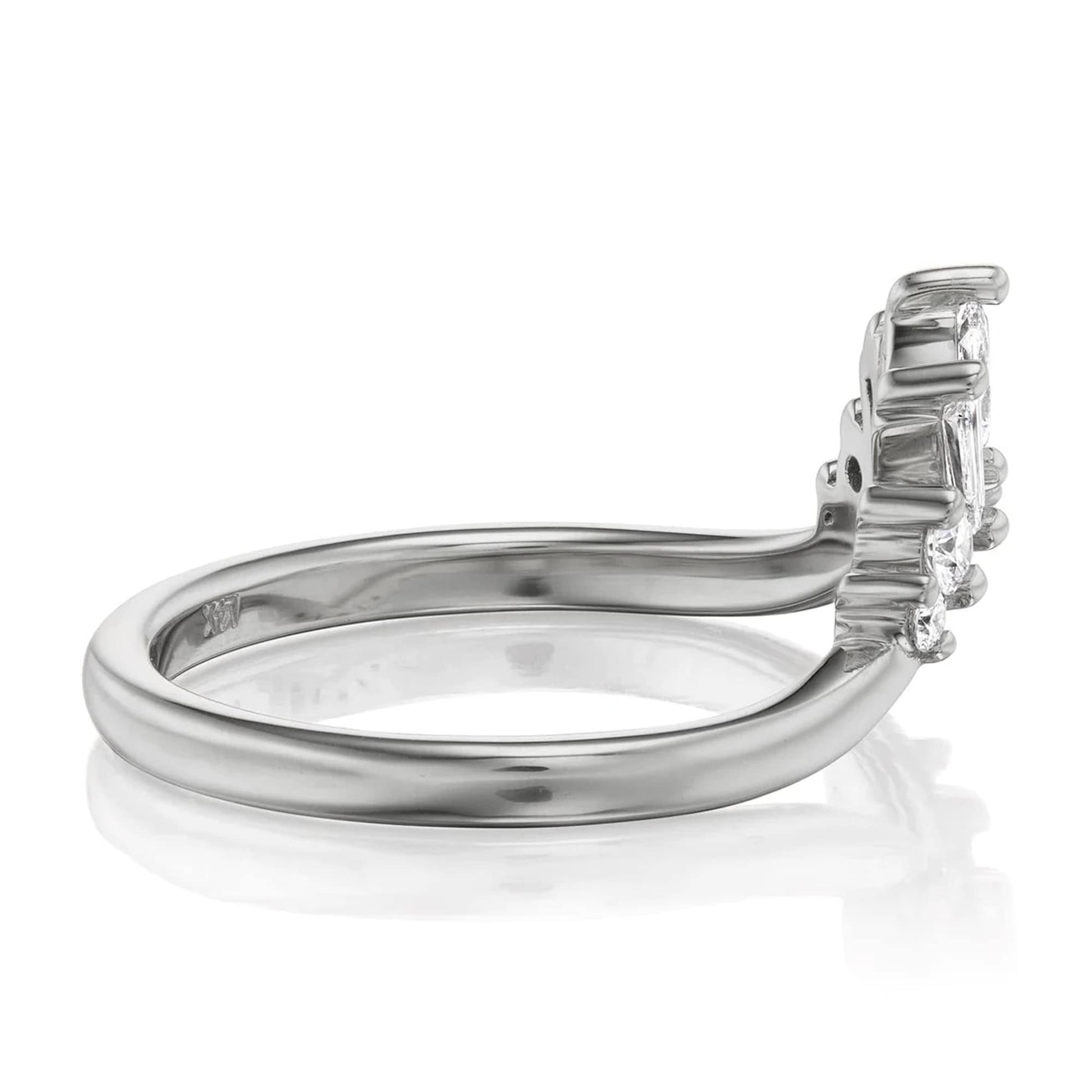 gold diamond crown ring band