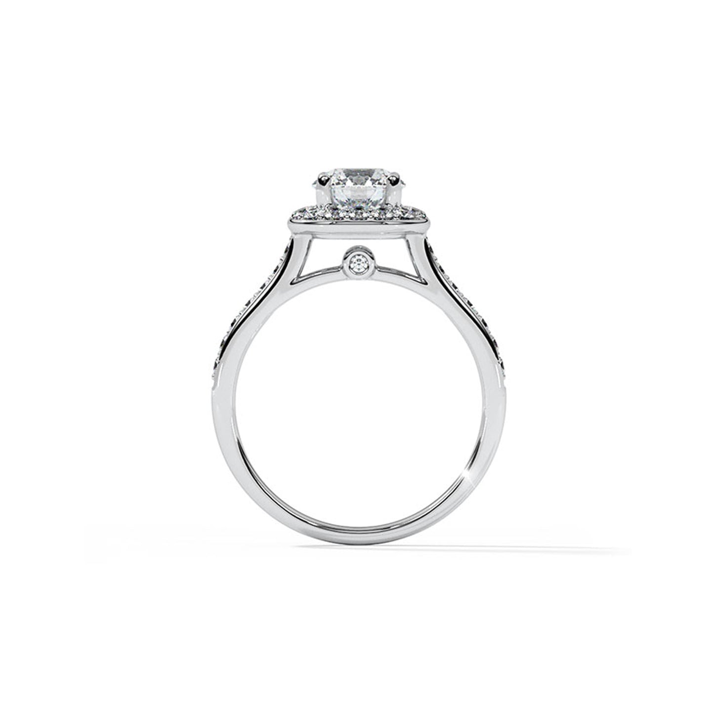 Moissanite Halo Engagement Ring