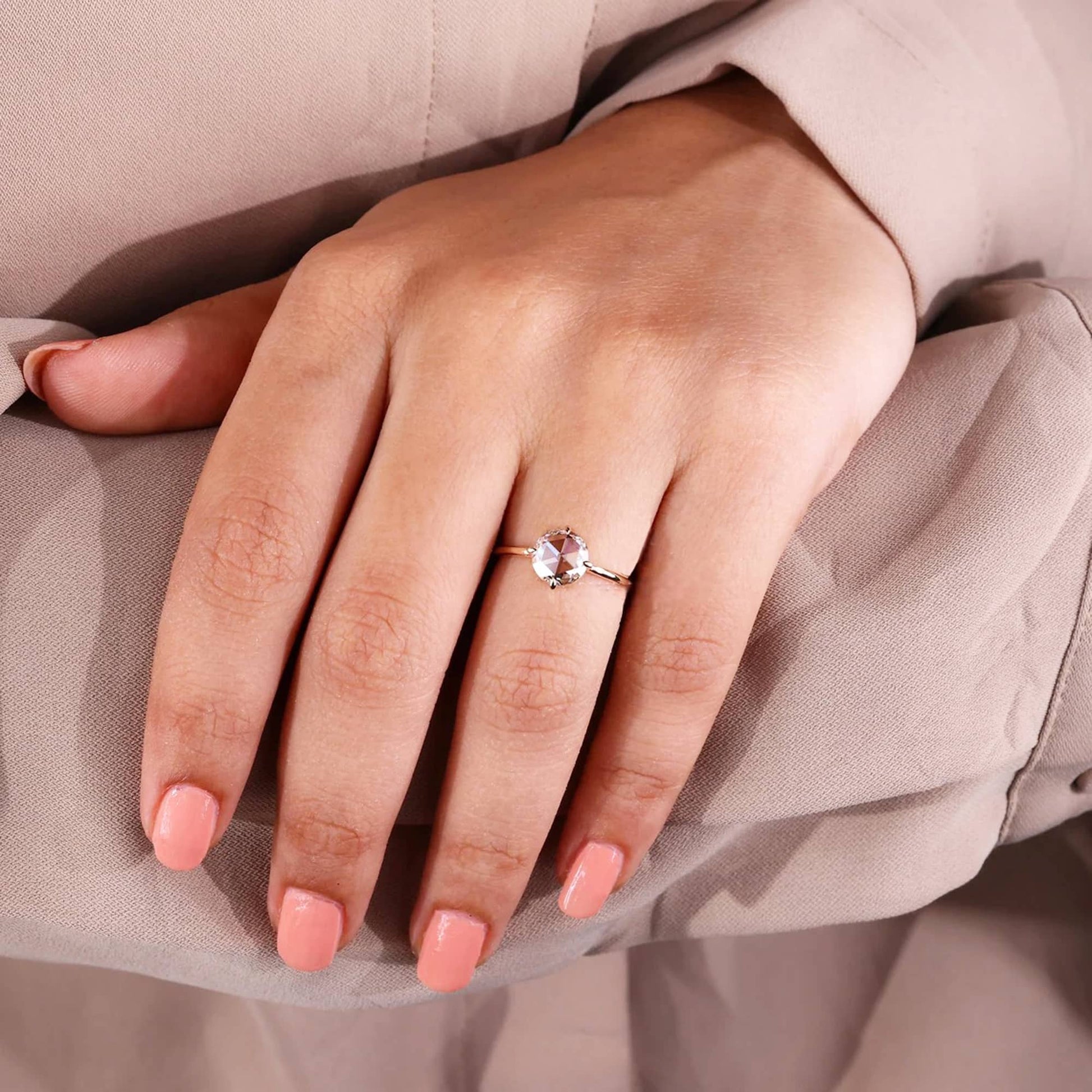 victorian rose cut diamond ring