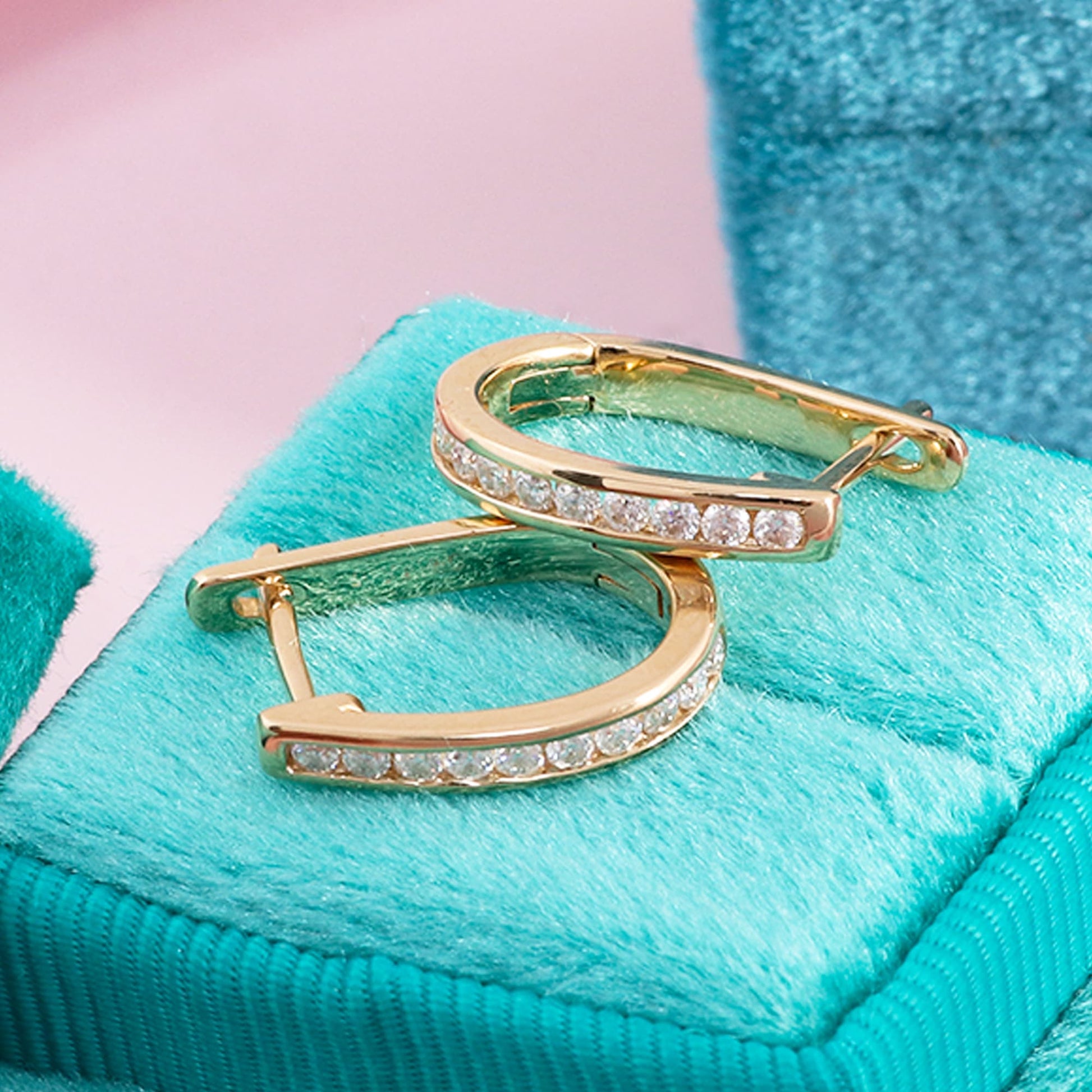 small diamond hoop earrings