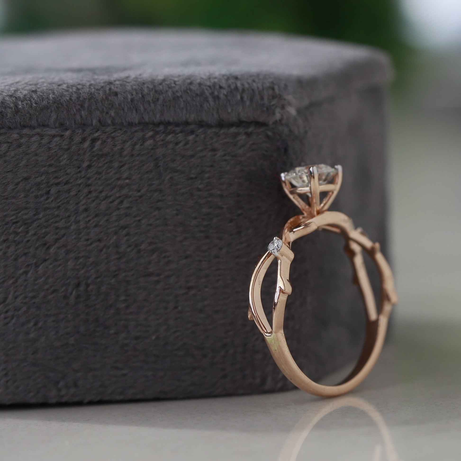 Elegant 0.65 CT Lab Grown Diamond Twig Engagement Ring