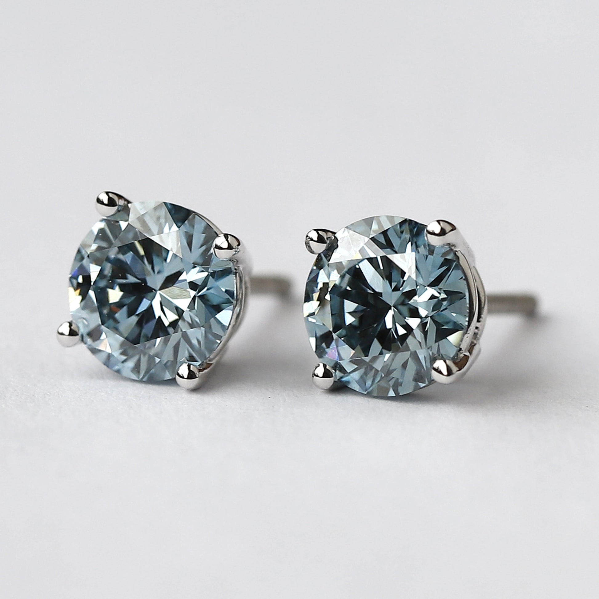 Blue Diamond Earring
