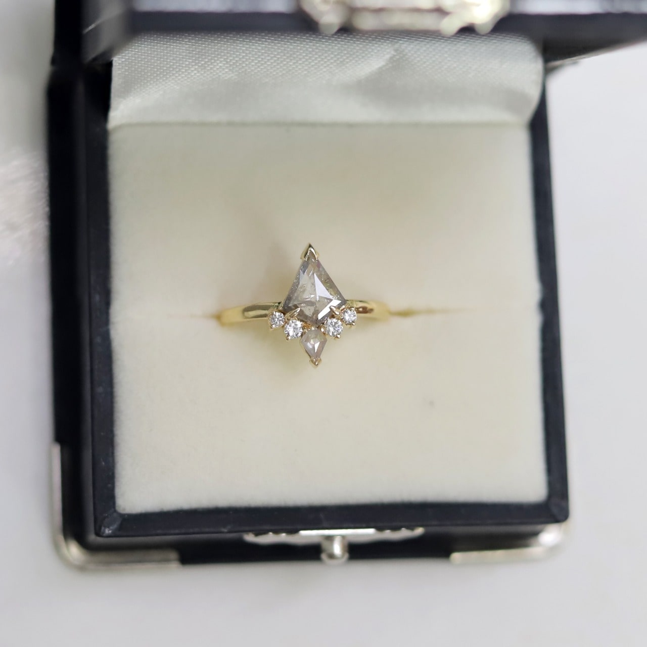 kite diamond engagement ring