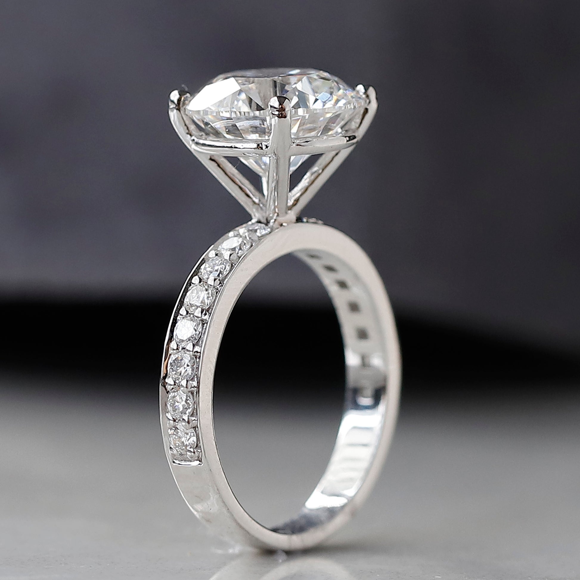 5 carat lab grown diamond ring