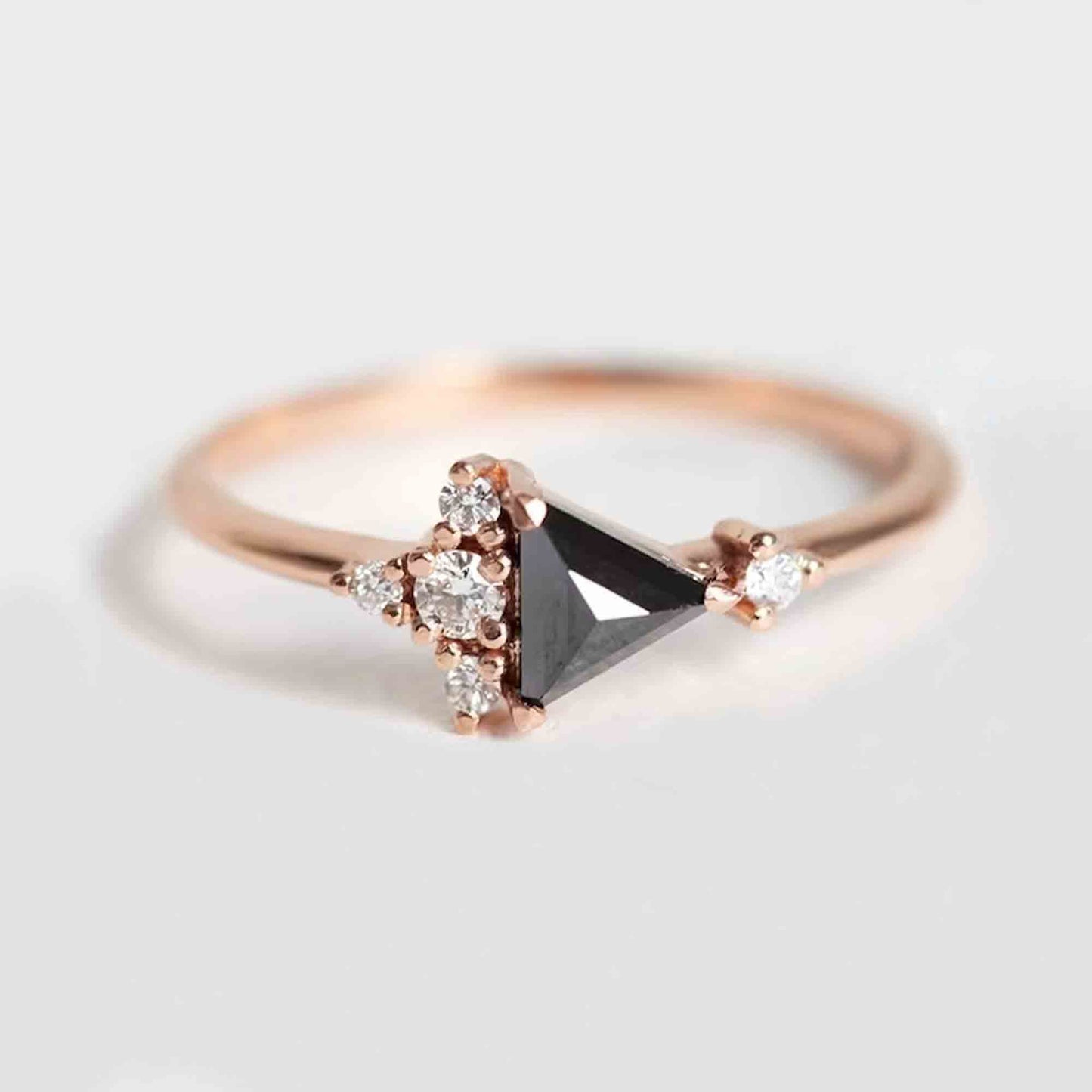 black diamond cluster ring