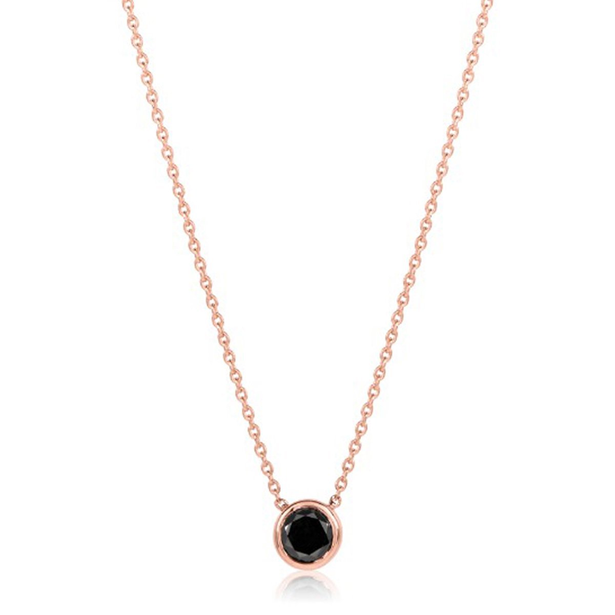 womens black diamond necklace