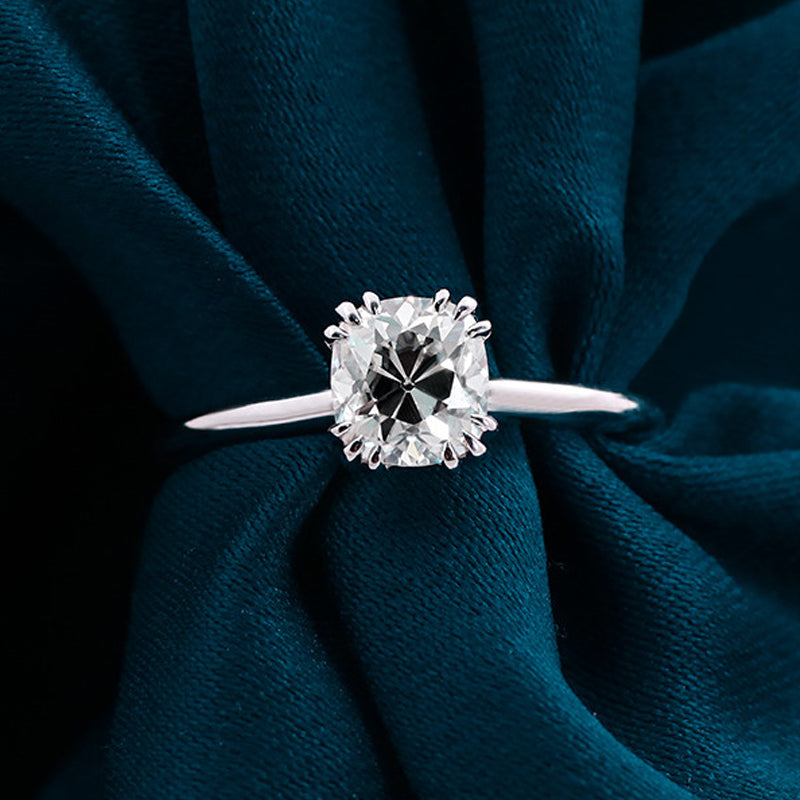 cushion cut engagement rings moissanite