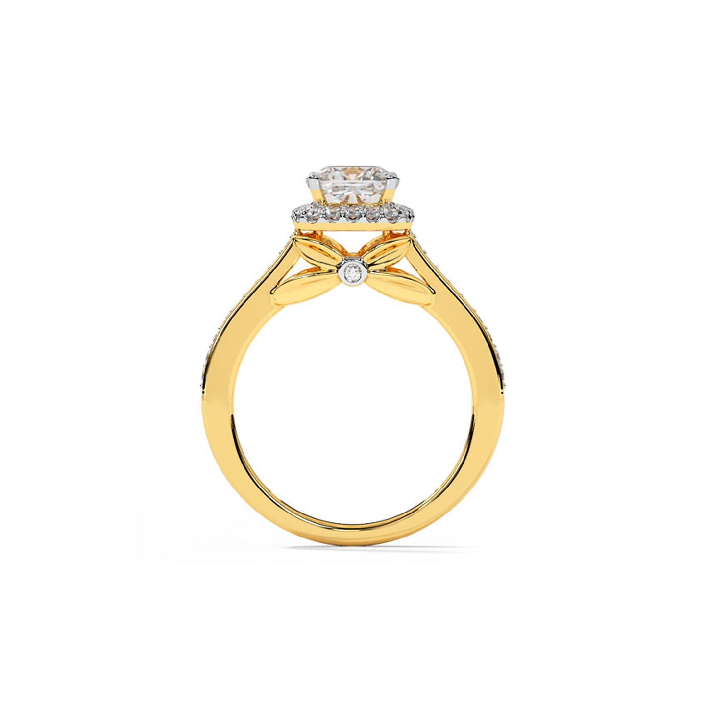 Cushion Cut Moissanite Engagement Ring