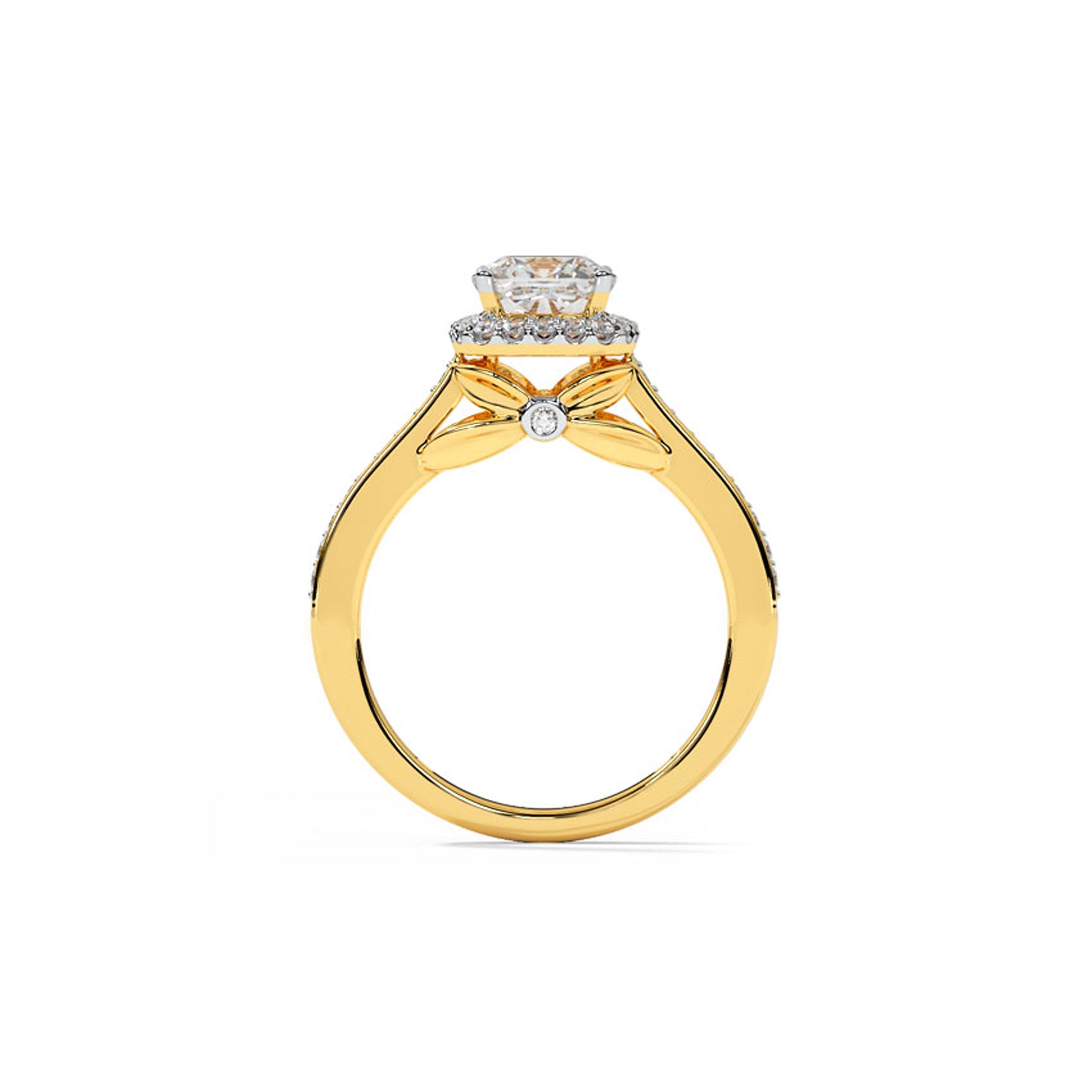 Cushion Cut Moissanite Engagement Ring