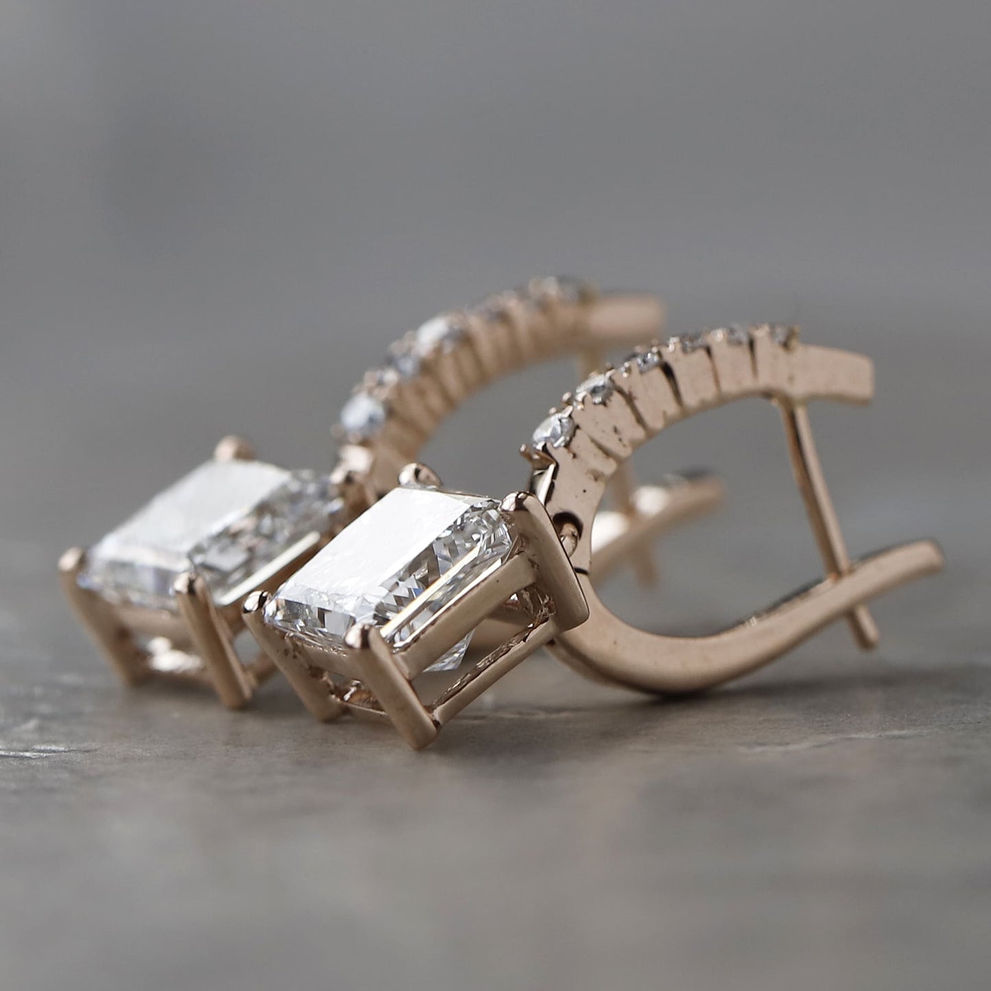 princess cut earrings