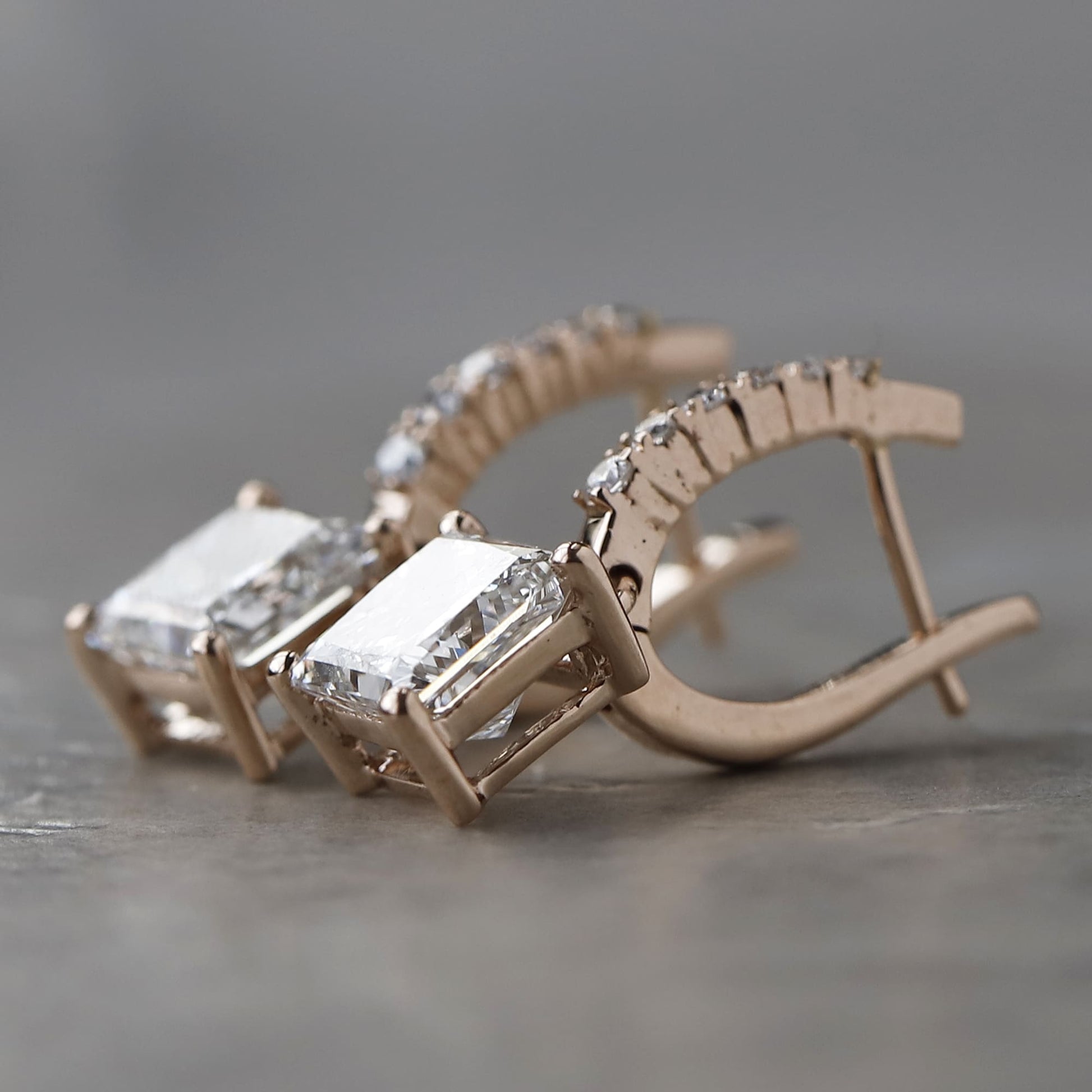princess cut earrings