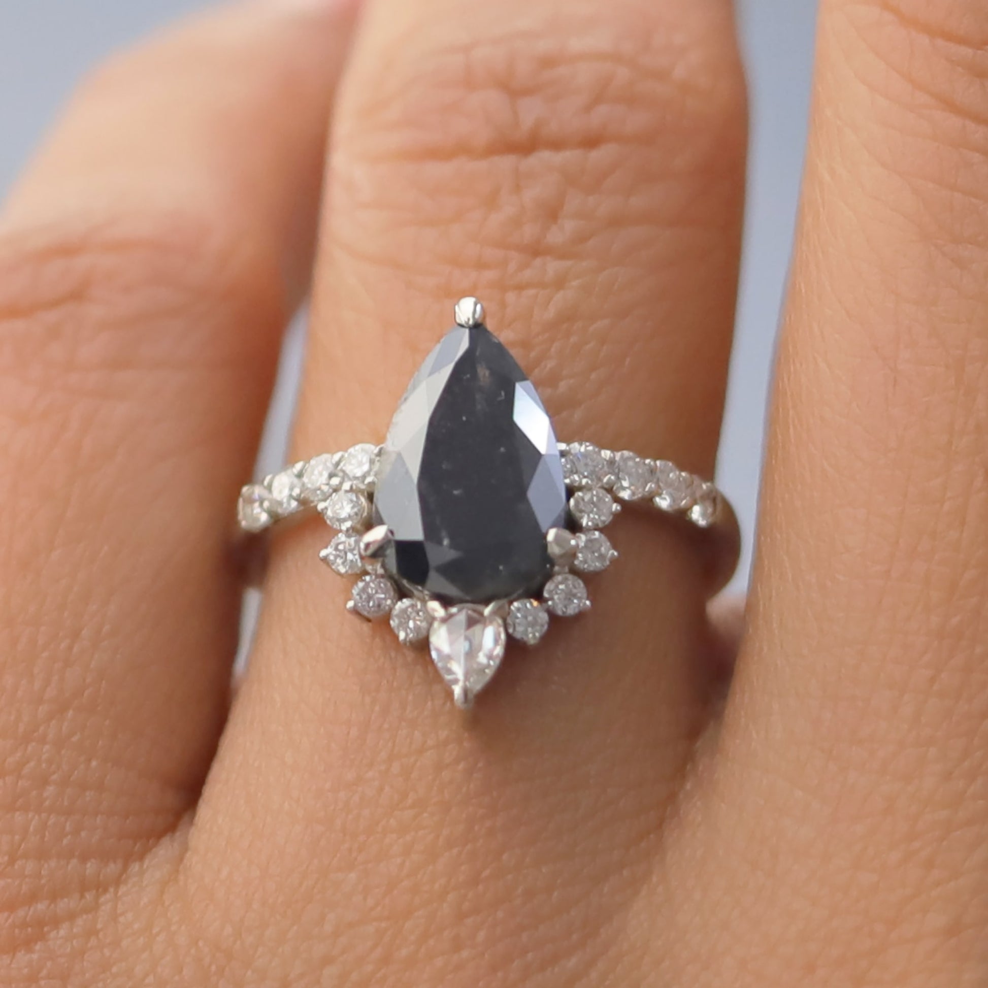 salt and pepper diamond ring