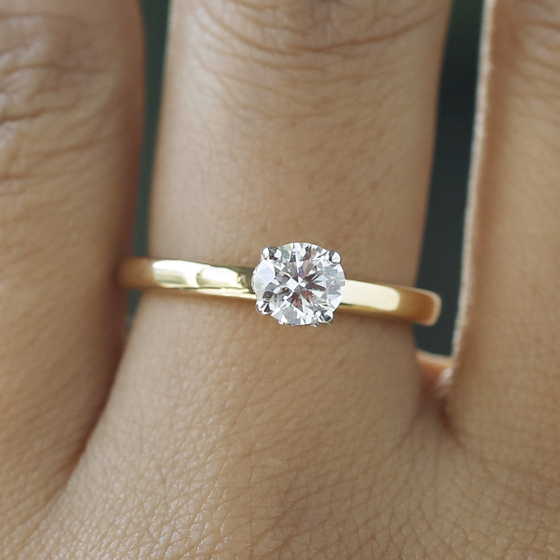 Yellow Gold Solitaire Engagement Ring